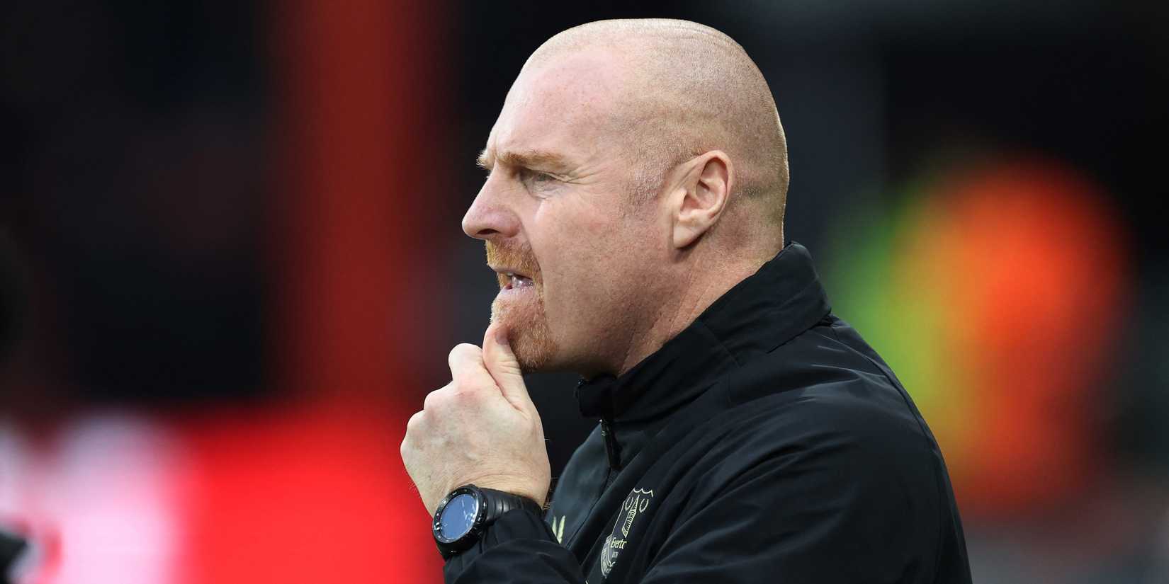 Everton manager Sean Dyche looks on