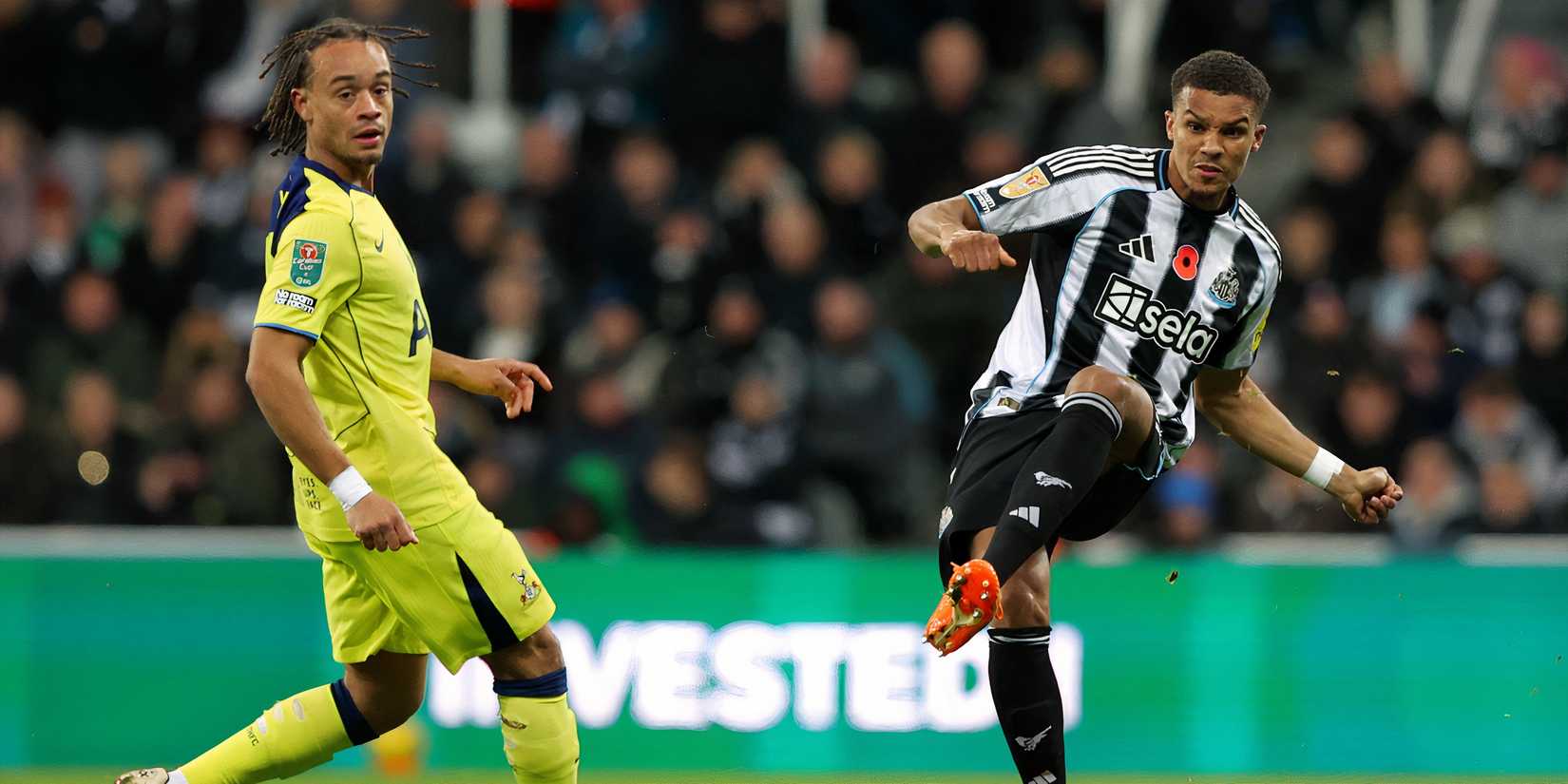Malick Thiaw in action for Newcastle