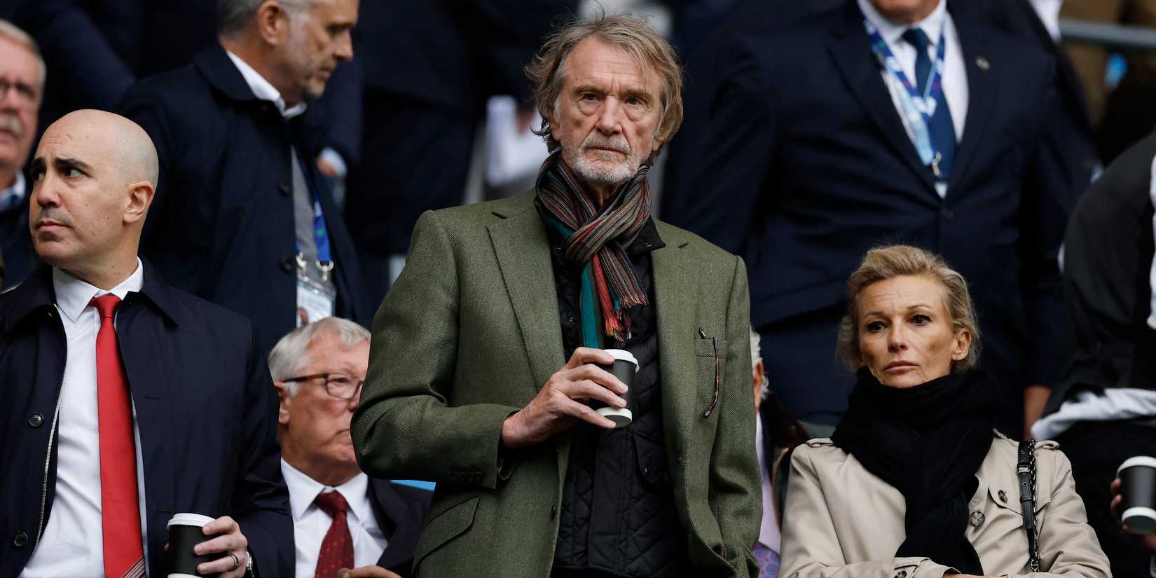 Coproprietário do Manchester United, Jim Ratcliffe, antes do jogo