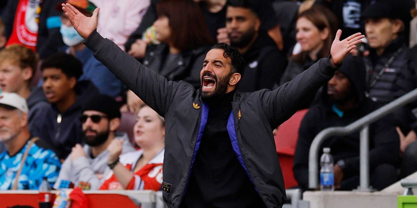 Manchester United manager Ruben Amorim reacts-1