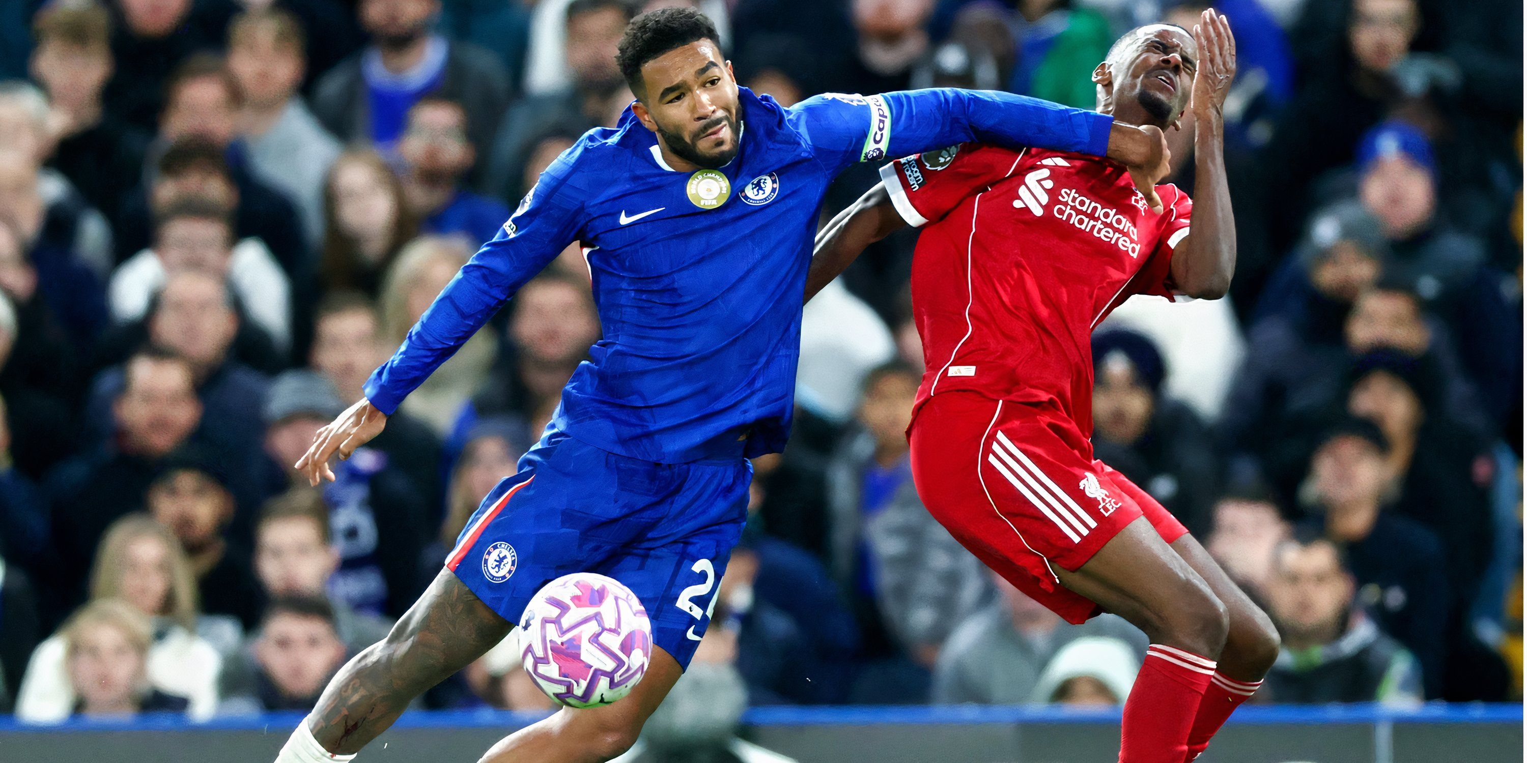 Reece James in action for Chelsea