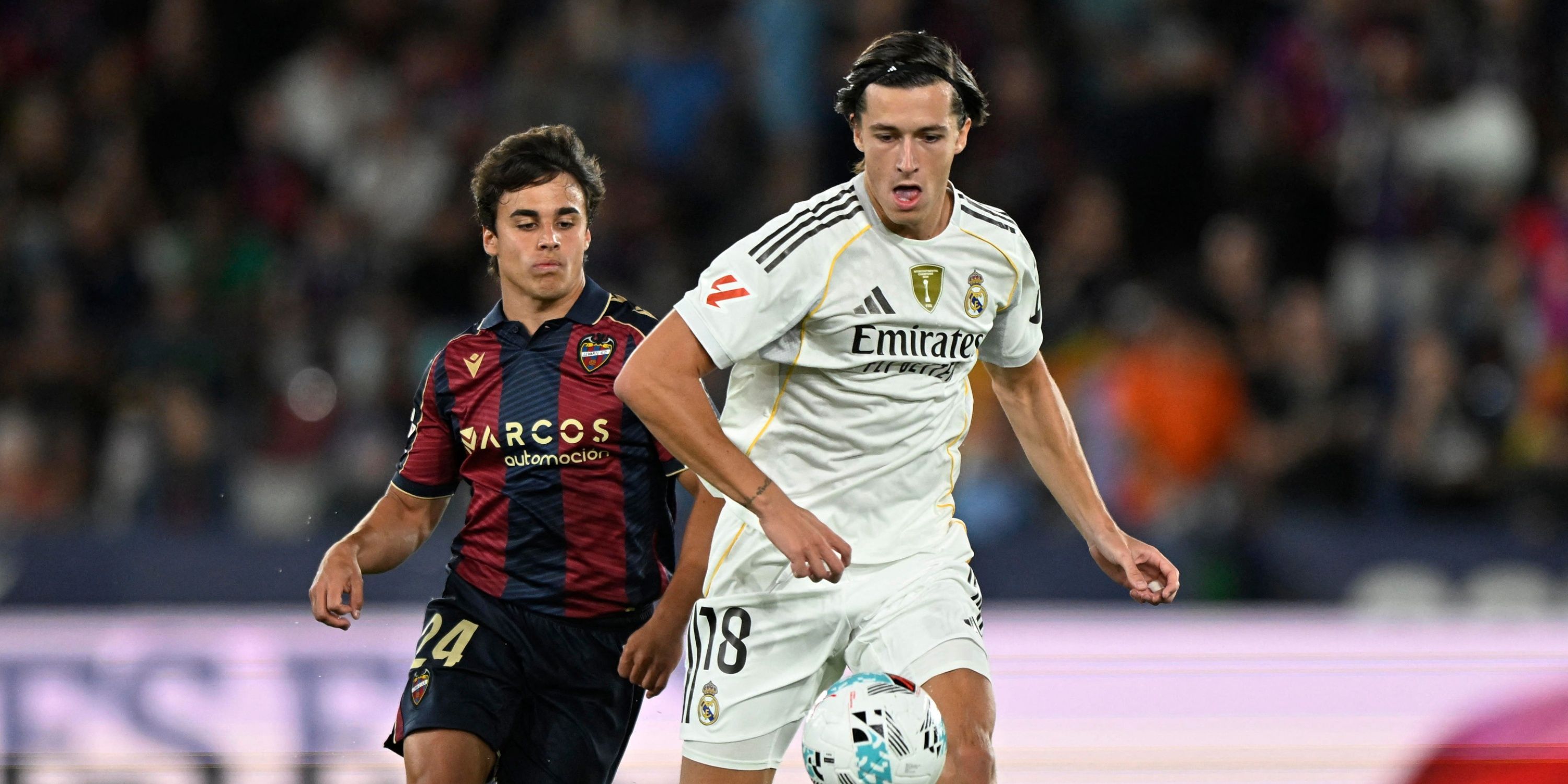 Alvaro Carreras playing for Real Madrid