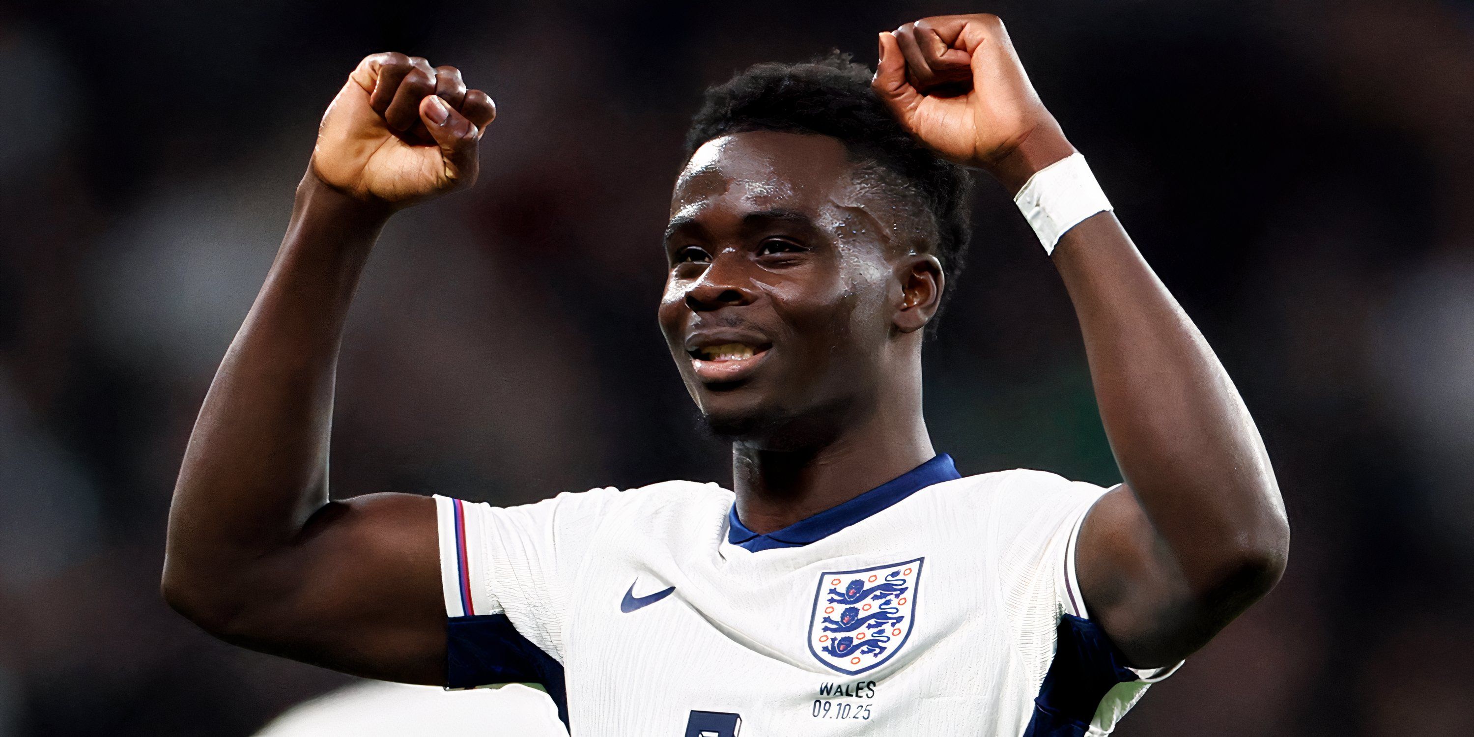 Bukayo Saka em ação pela Inglaterra