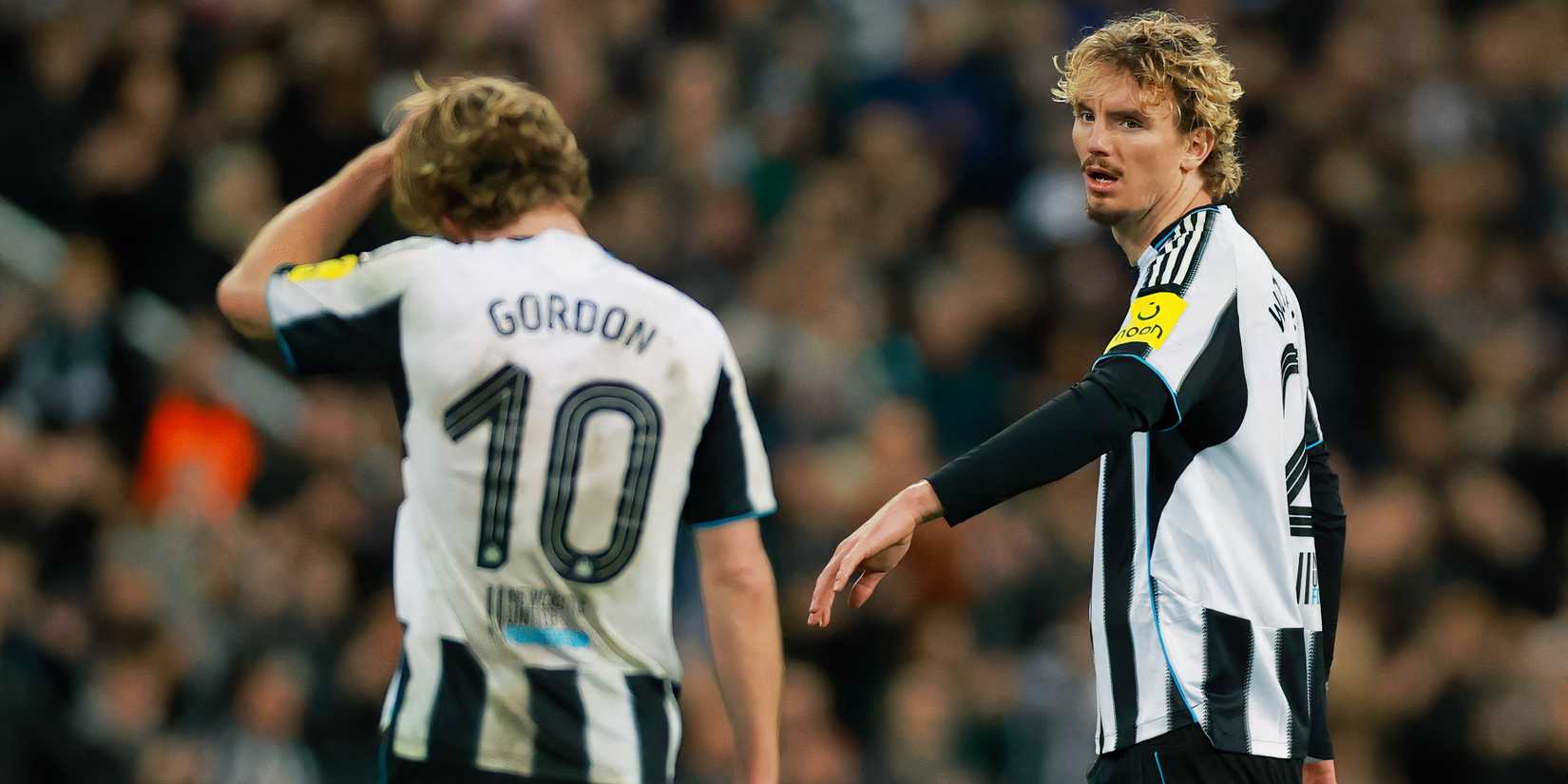 Newcastle's Anthony Gordon and Nick Woltemade