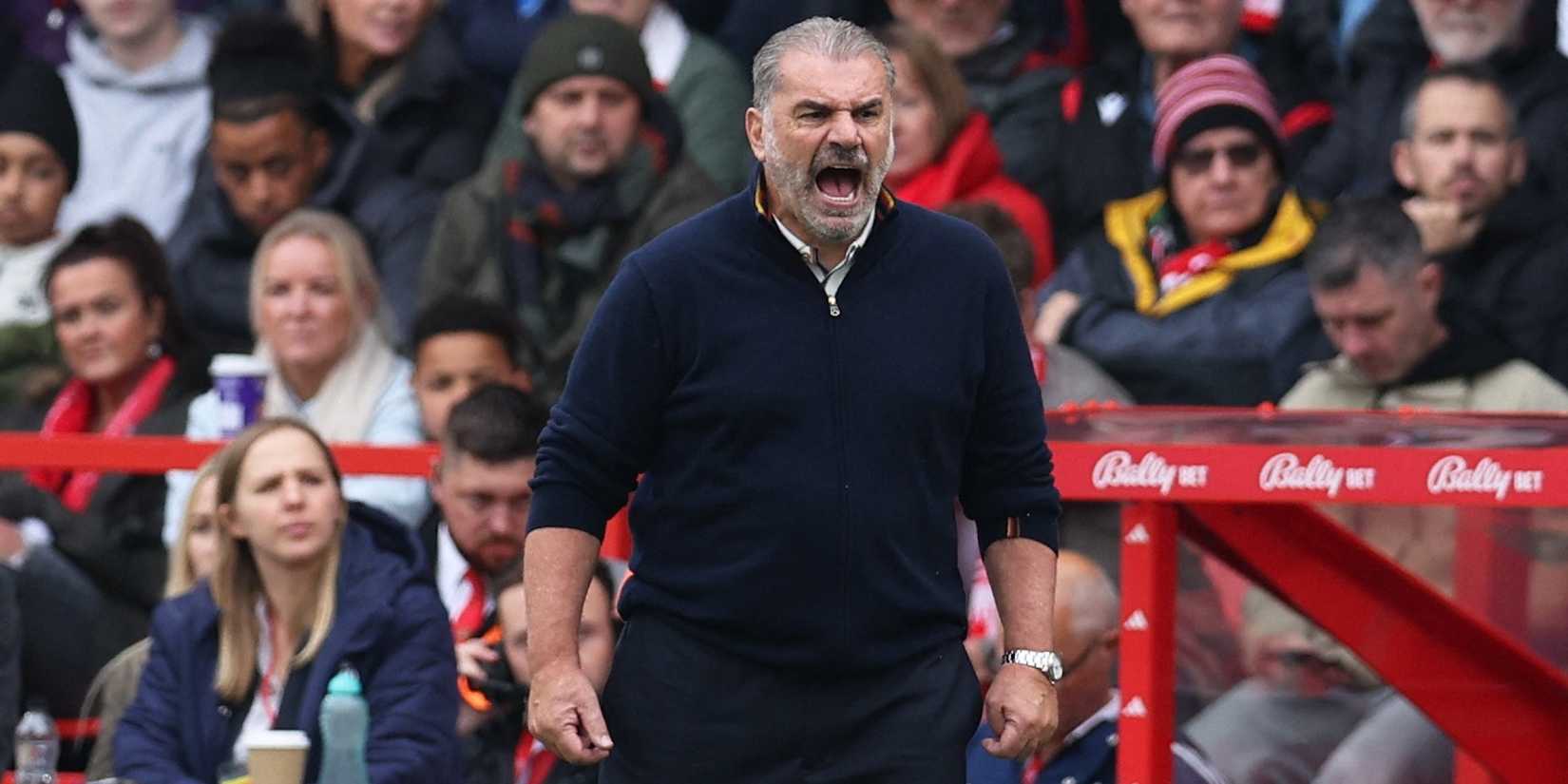 Nottingham Forest manager Ange Postecoglou reacts 