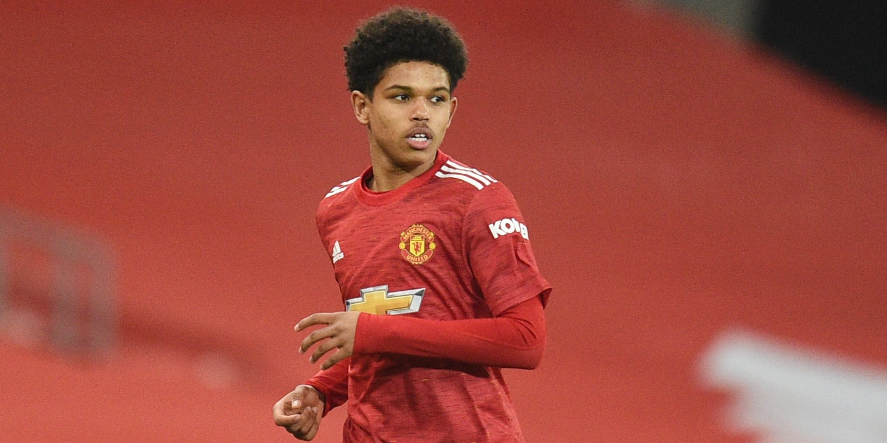 Shola Shoretire in action for Manchester United youth team