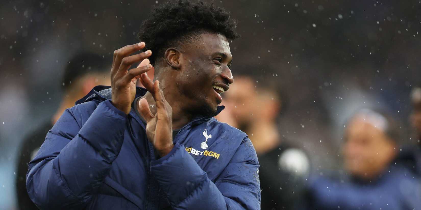 Tottenham Hotspur's Mohammed Kudus celebrates after the match