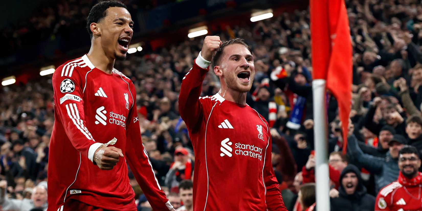 Alexis Mac Allister celebrates for Liverpool