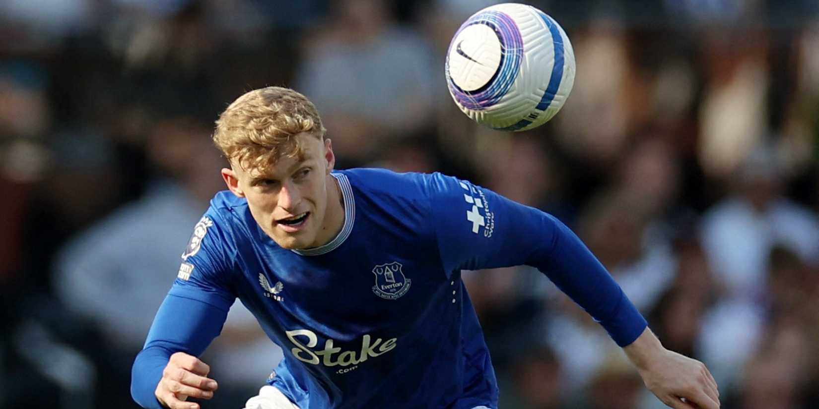 Everton's Jarrad Branthwaite in action