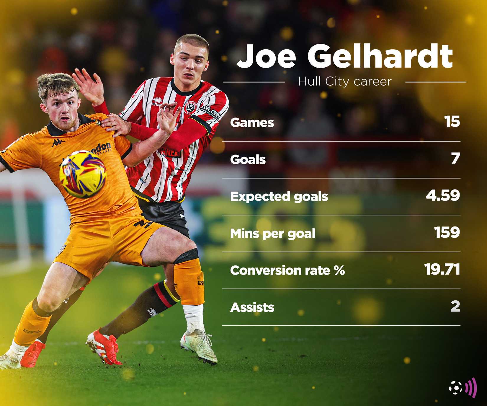 Gelhardt stats at Hull City