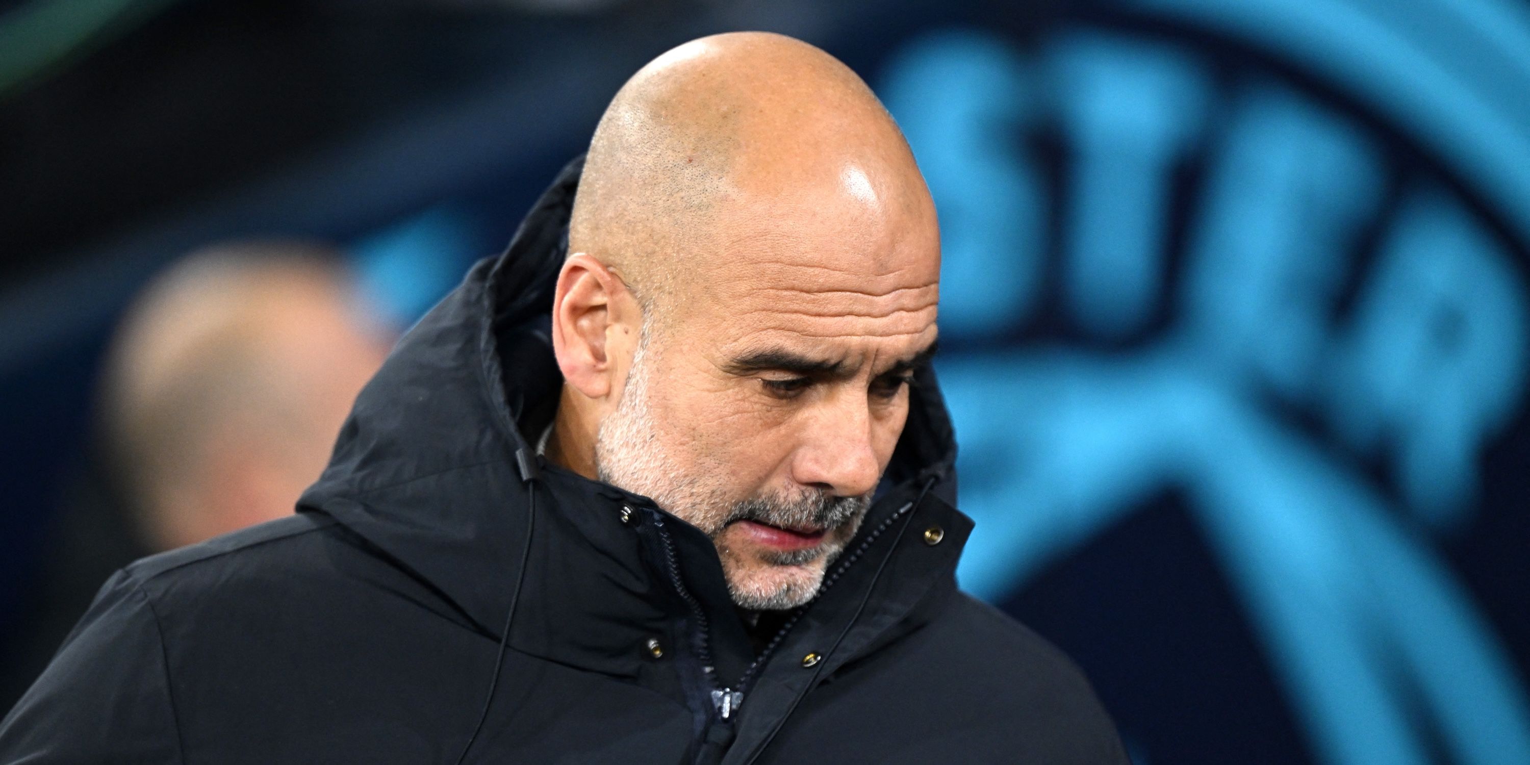 Manchester City manager Pep Guardiola before the match