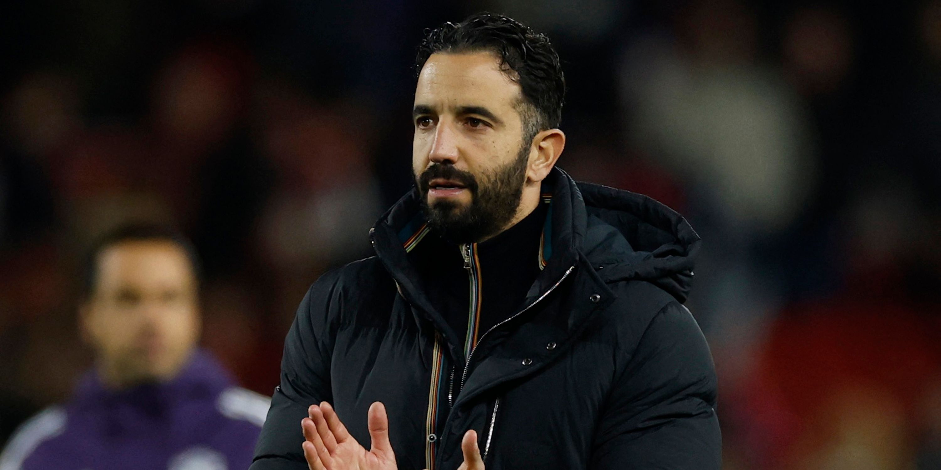 Manchester United manager Ruben Amorim after the match