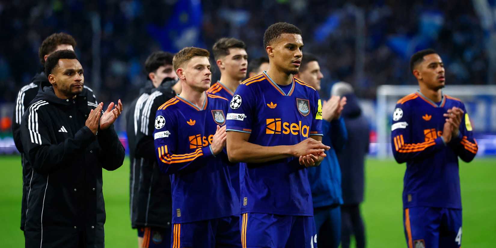 Newcastle players after defeat