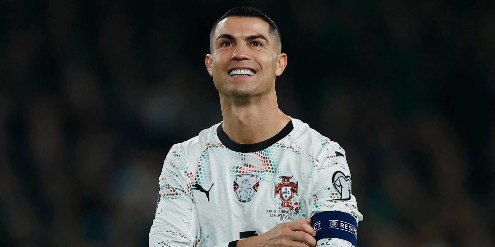 Portugal's Cristiano Ronaldo reacts