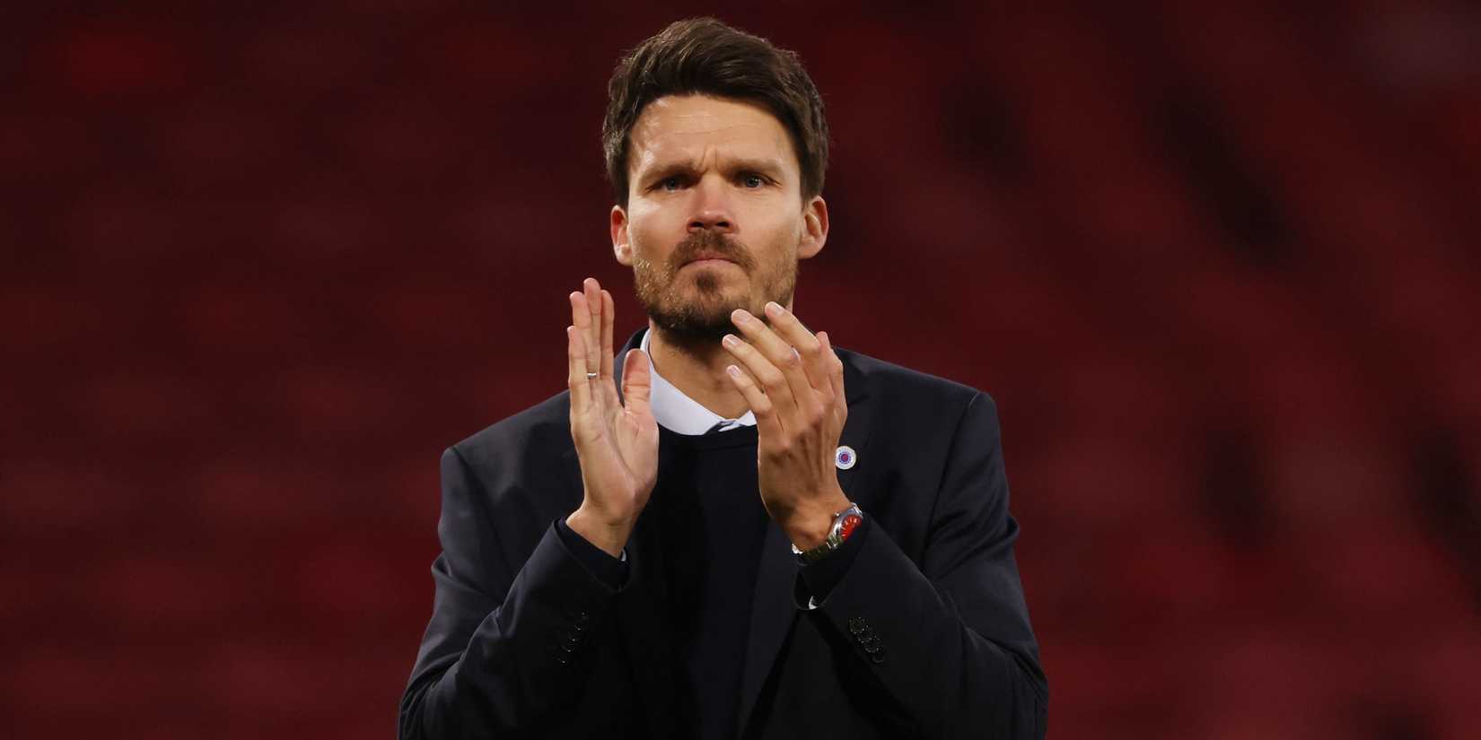 Rangers manager Danny Rohl looks dejected after the match