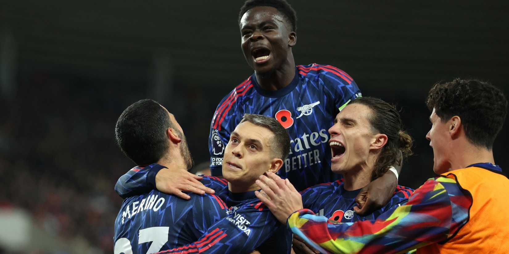 Saka-Trossard-Merino-Calafiori-Arsenal