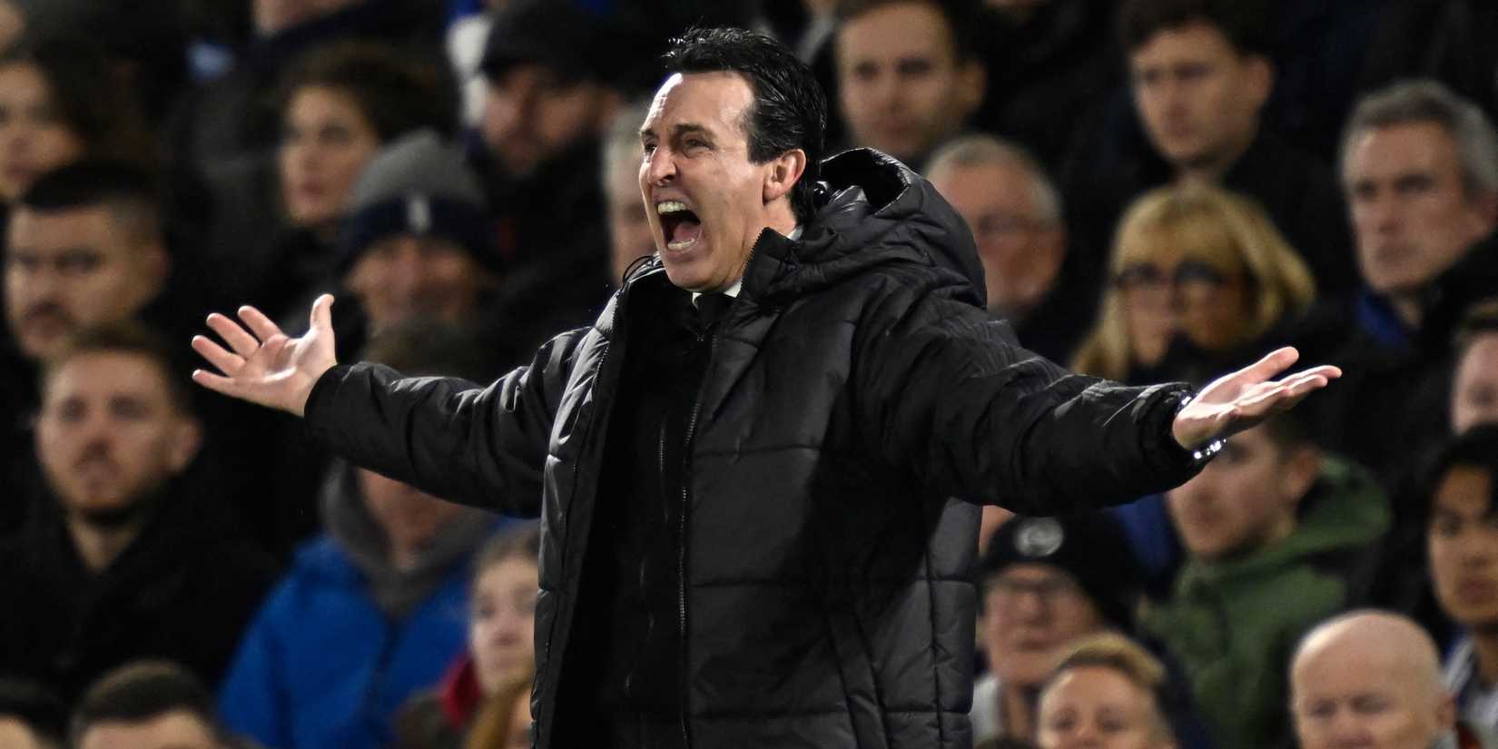 O técnico do Aston Villa, Uni Emery, reagiu 