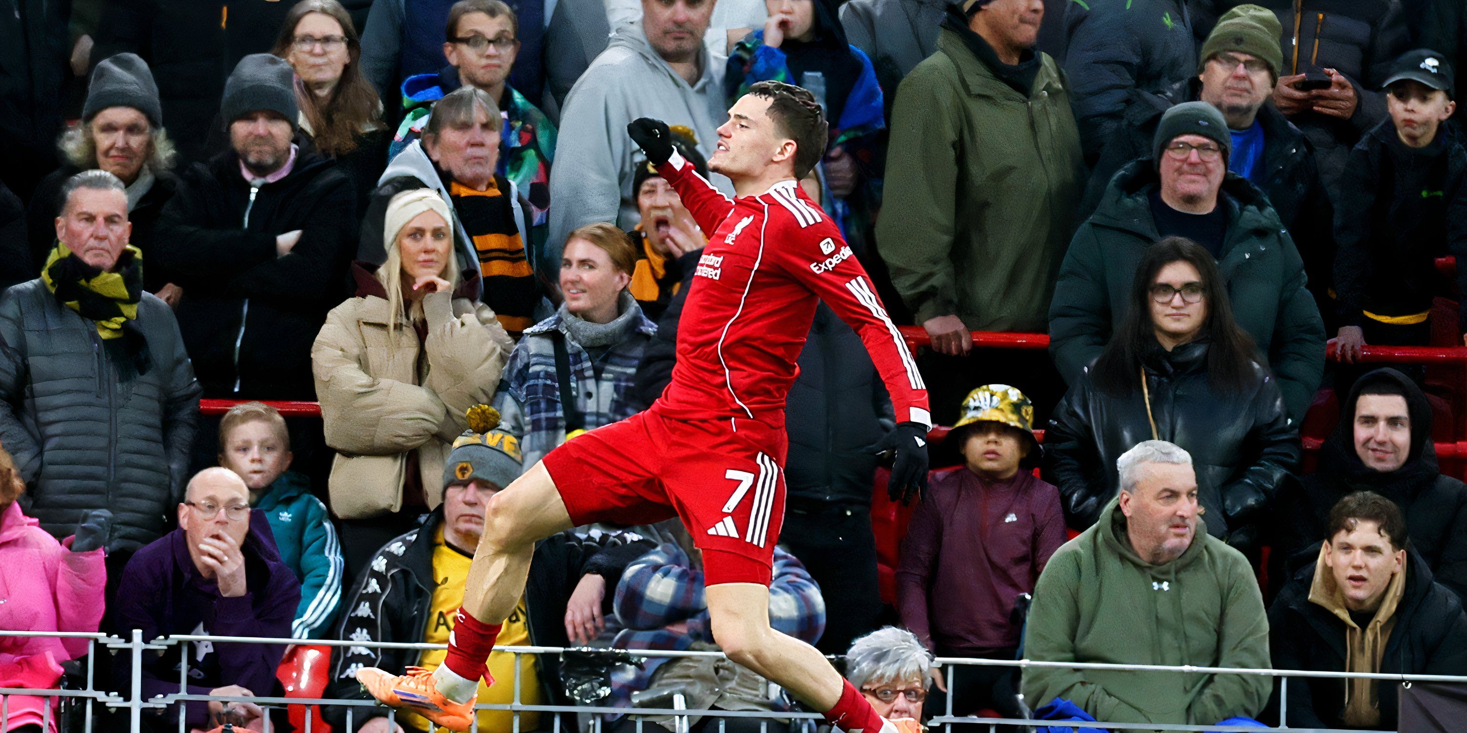 Florian Wirtz scores for Liverpool