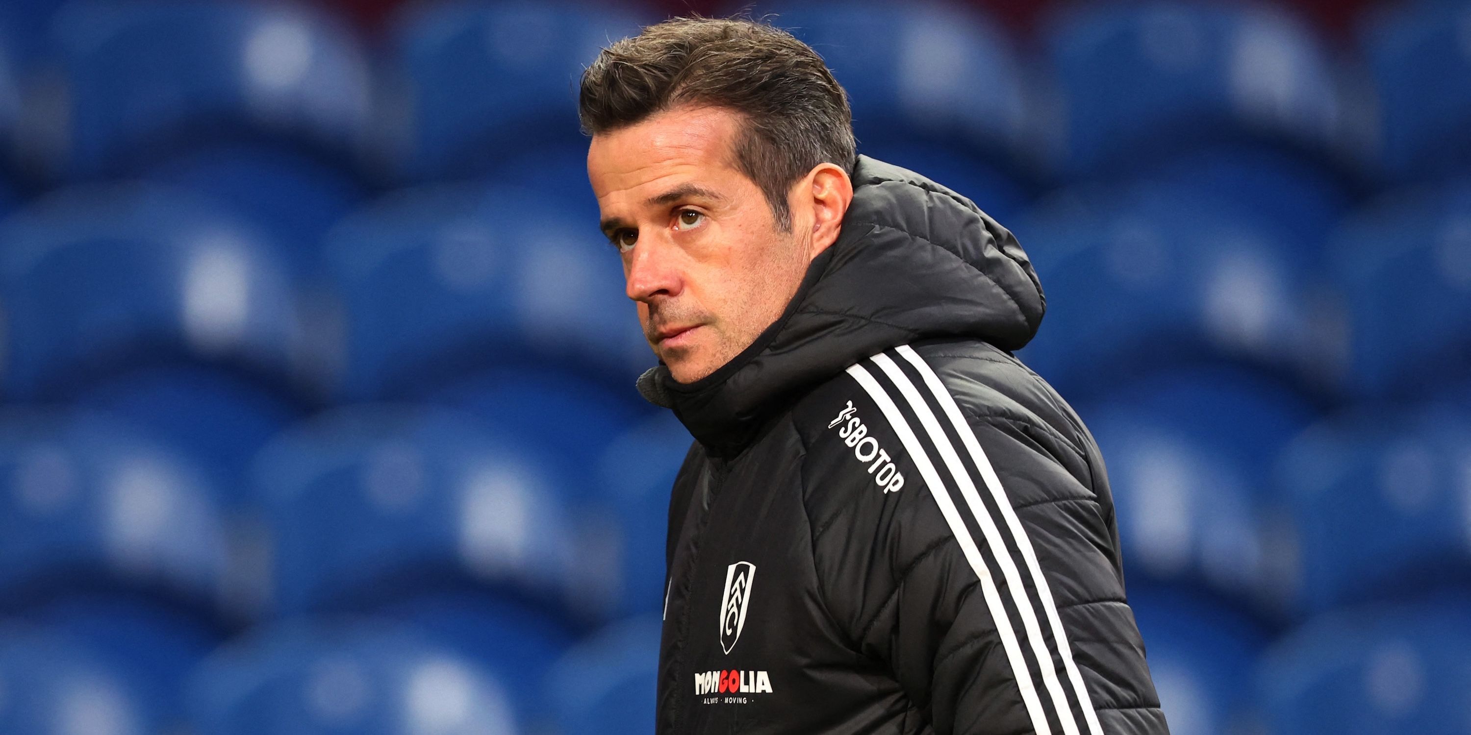 Fulham manager Marco Silva arrives at the stadium before the match