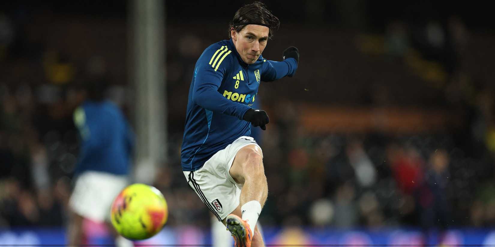 Fulham's Harry Wilson during the warm up before the match