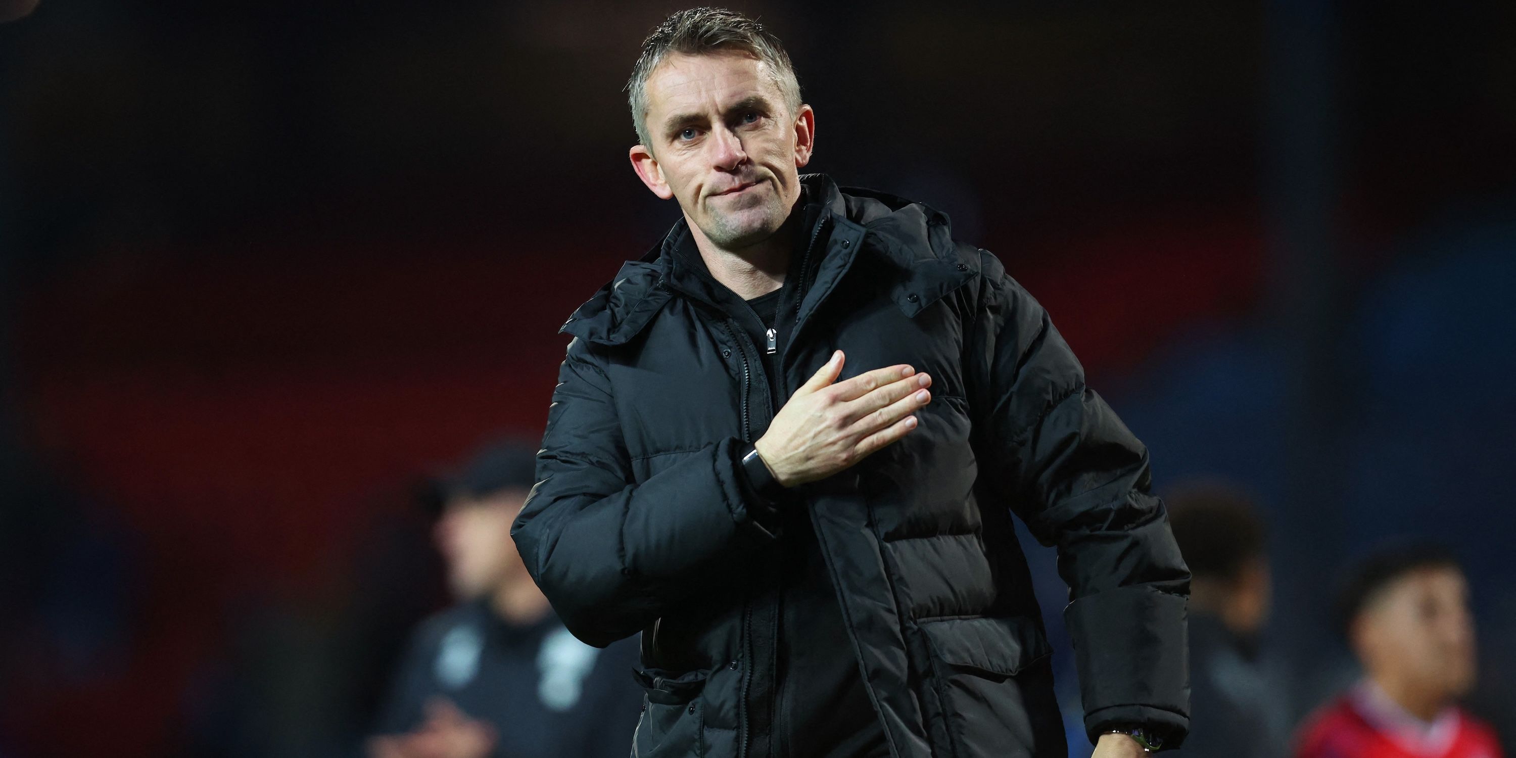 Ipswich Town manager Kieran McKenna reacts after the match 