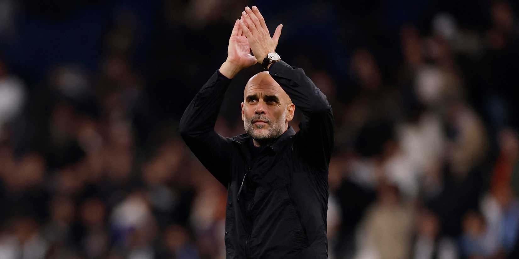 Manchester City manager Pep Guardiola celebrates after the match-1