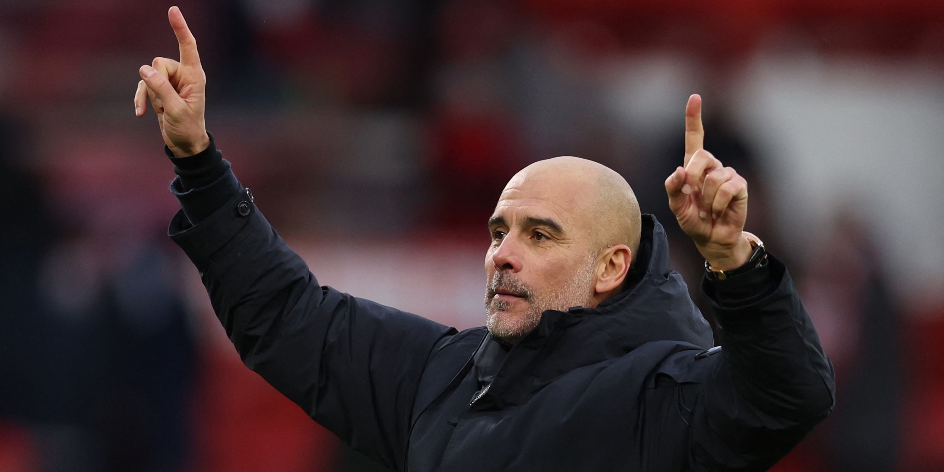     Manchester City manager Pep Guardiola celebrates after match-3