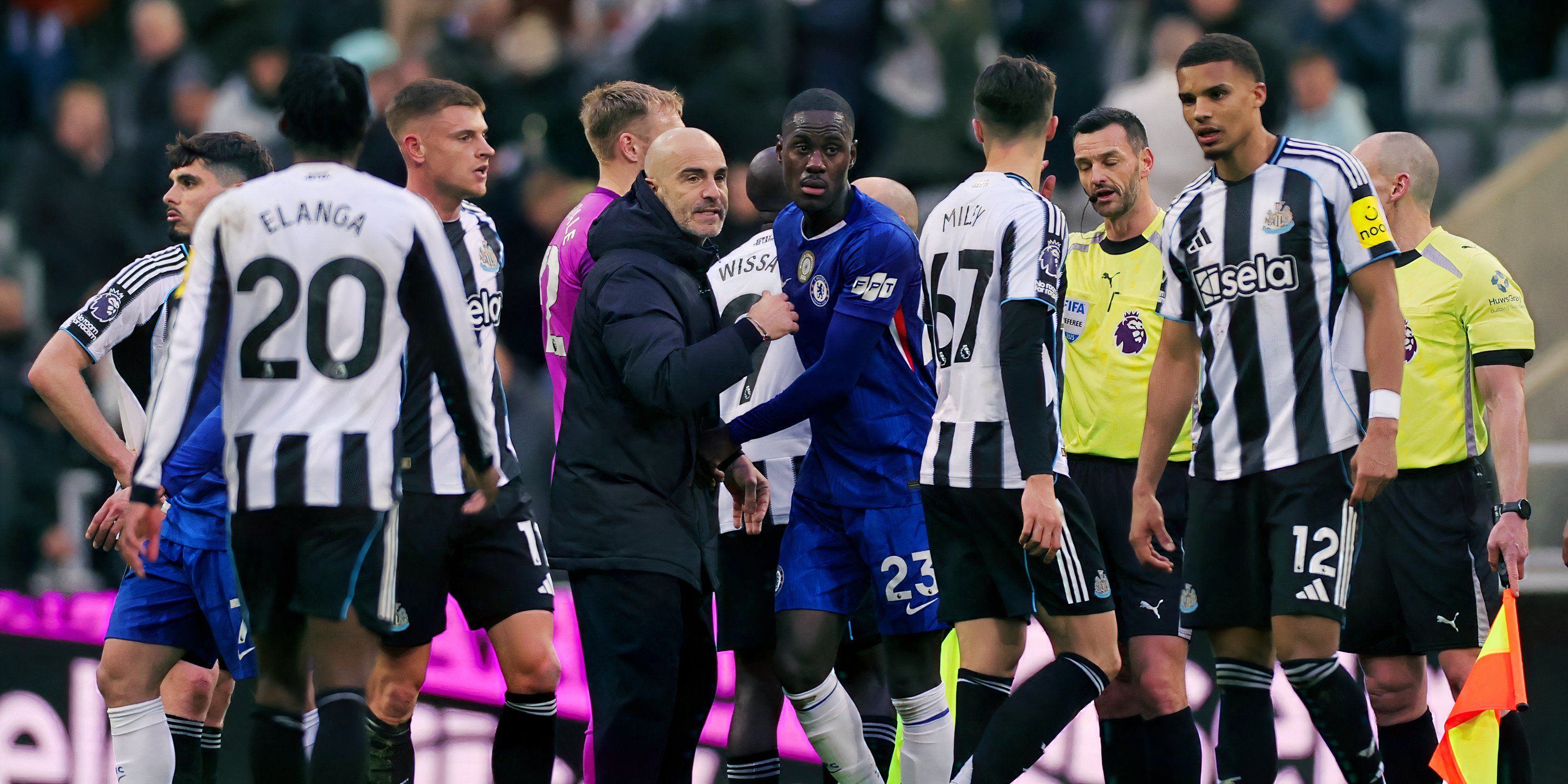 Newcastle players react 