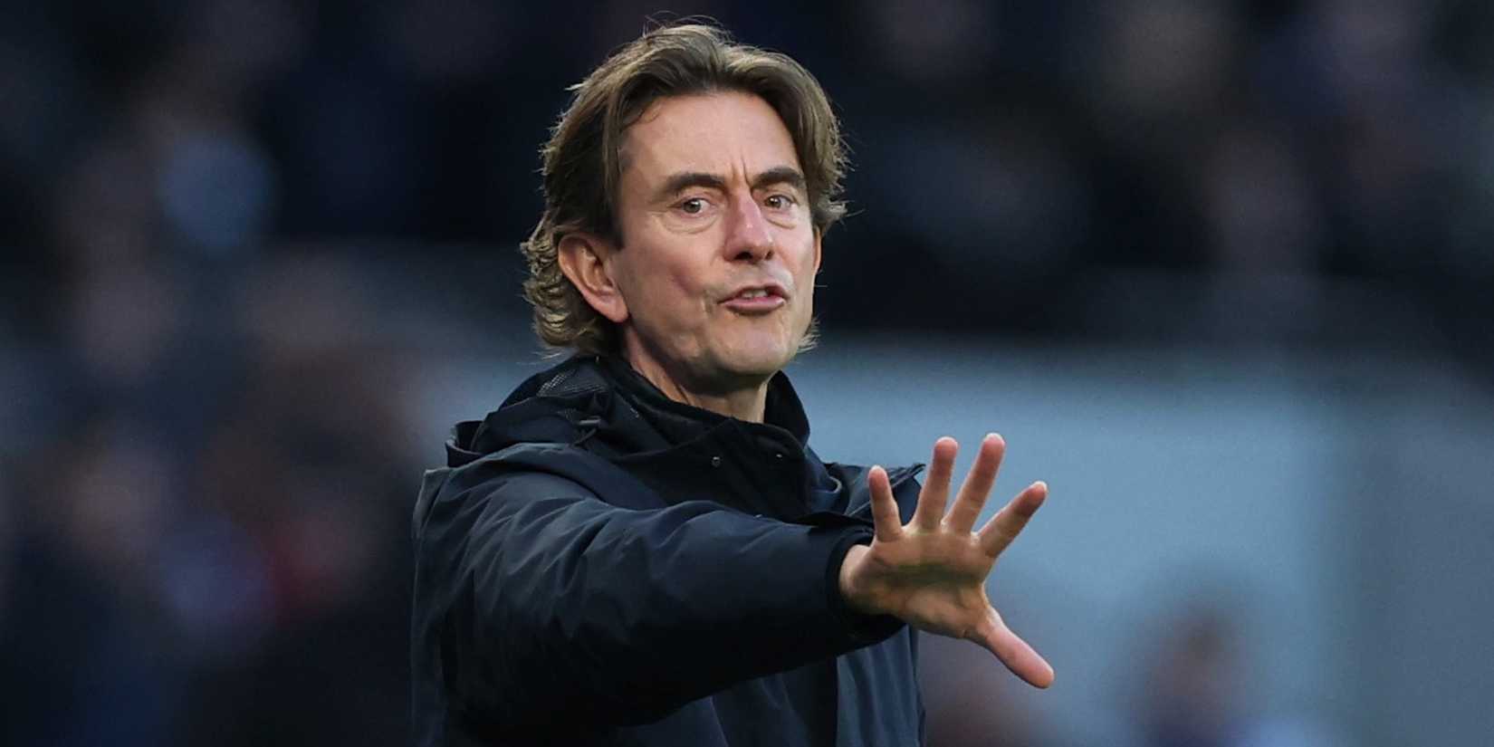 Tottenham Hotspur manager Thomas Frank reacts-1