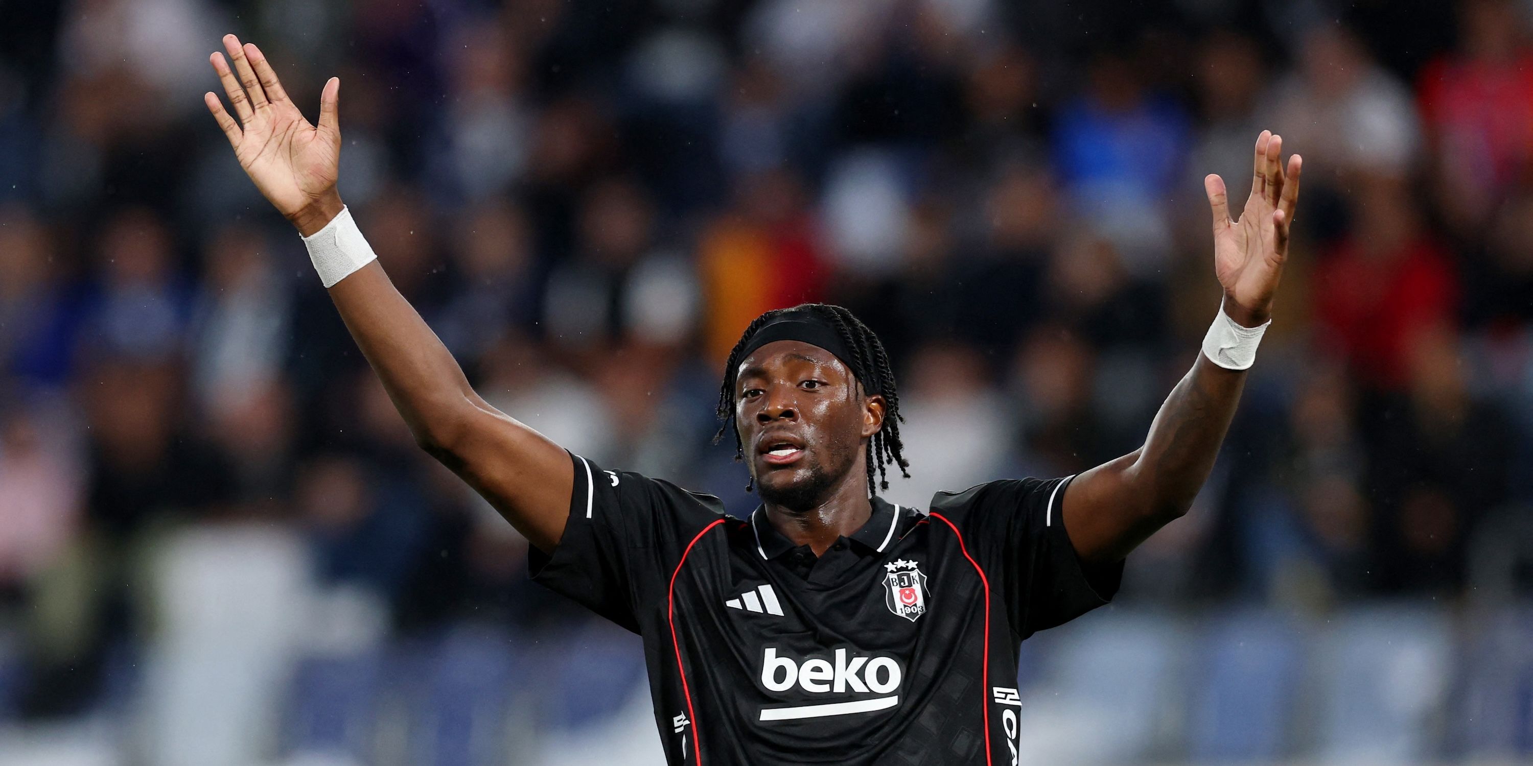 Besiktas' Tammy Abraham reacts