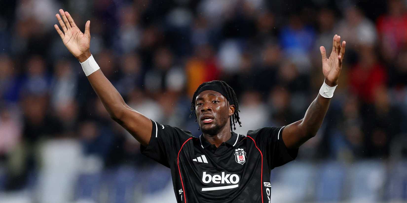 Besiktas' Tammy Abraham reacts