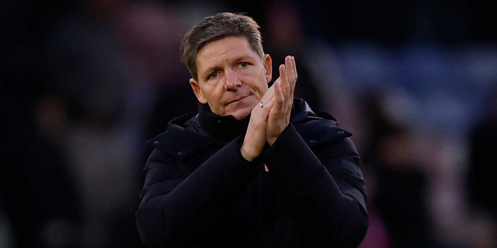 Crystal Palace manager Oliver Glasner looked dejected after the game