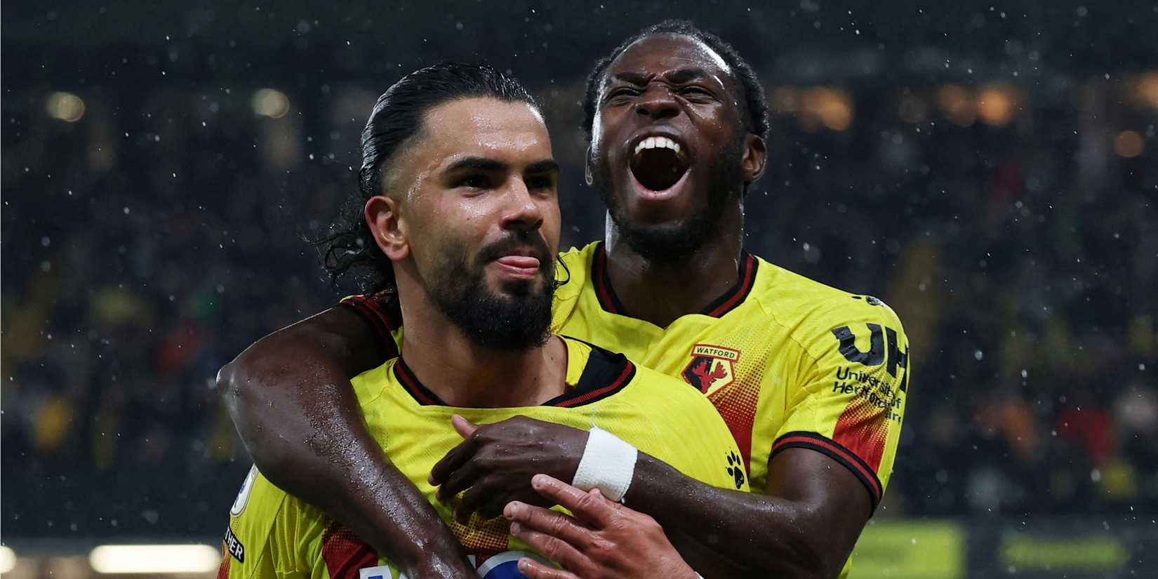 Watford midfielder Imran Louza celebrates