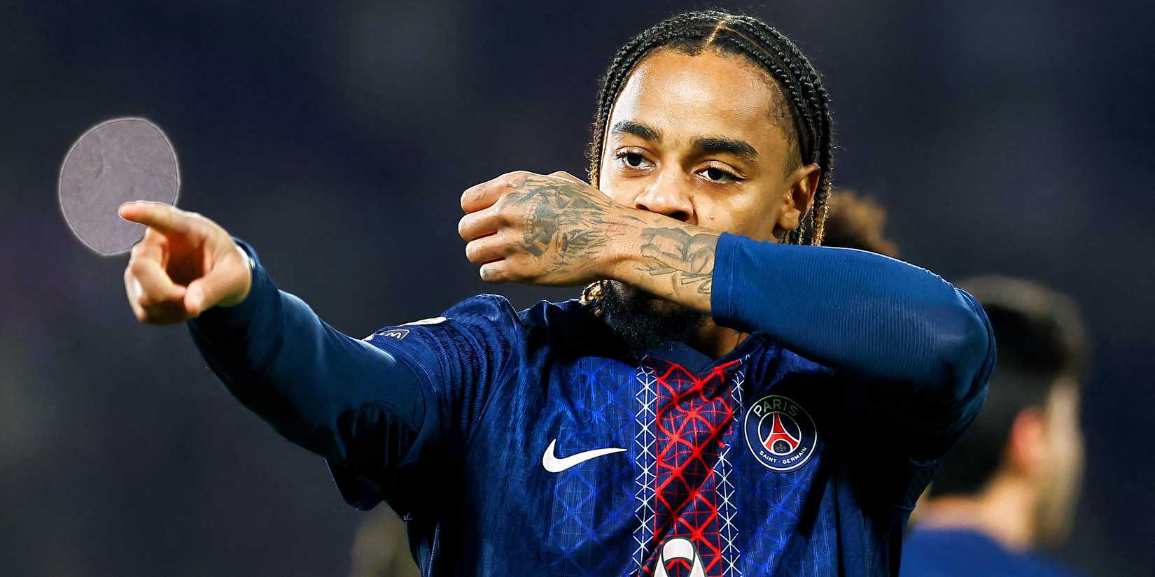 PSG winger Bradley Barcola