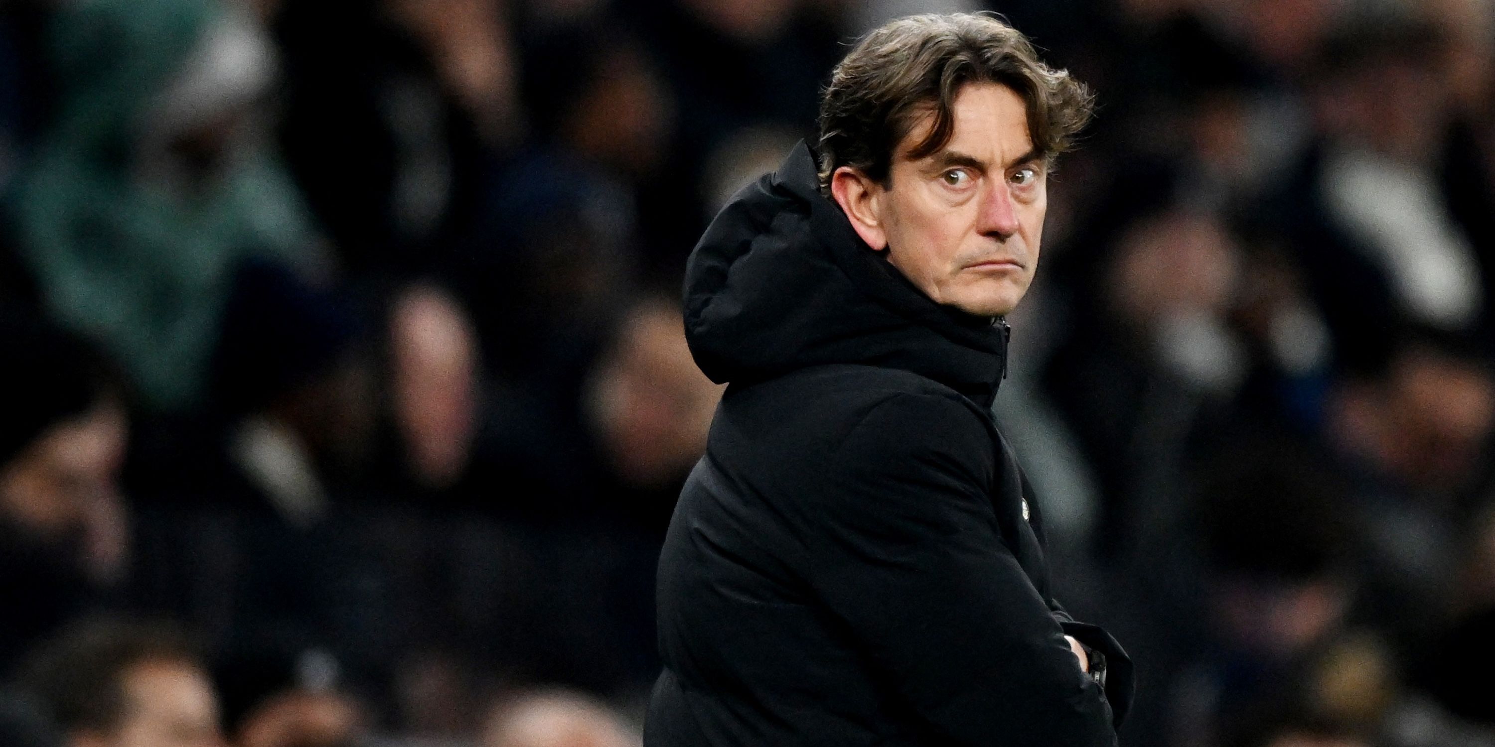 Tottenham Hotspur manager Thomas Frank reacts-1