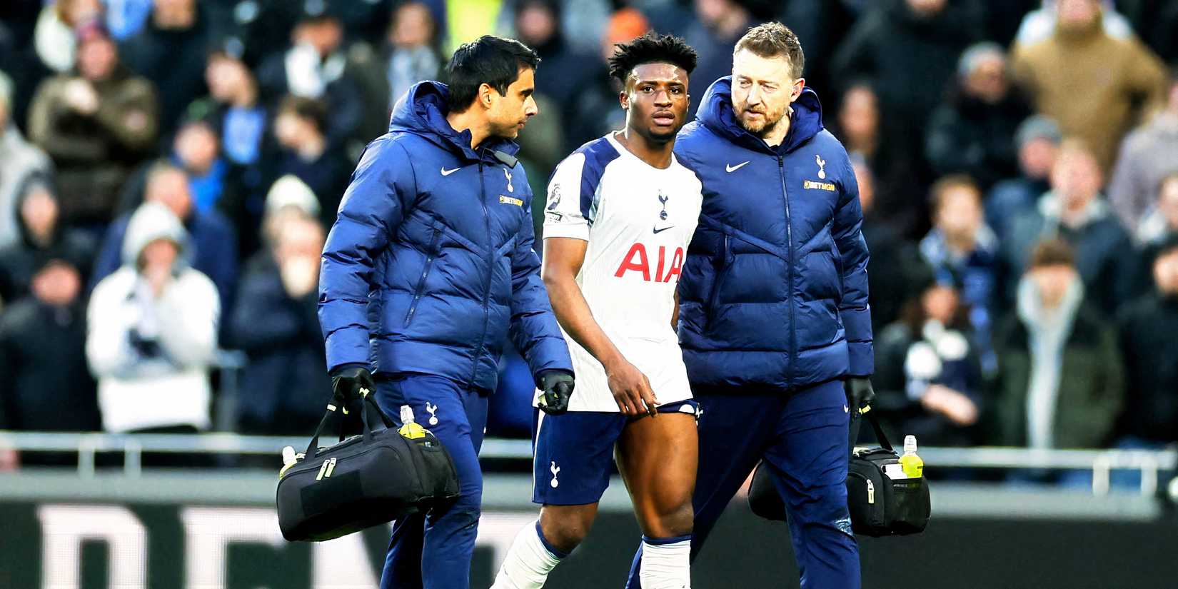 Tottenham's Mohammed Kudus picks up an injury