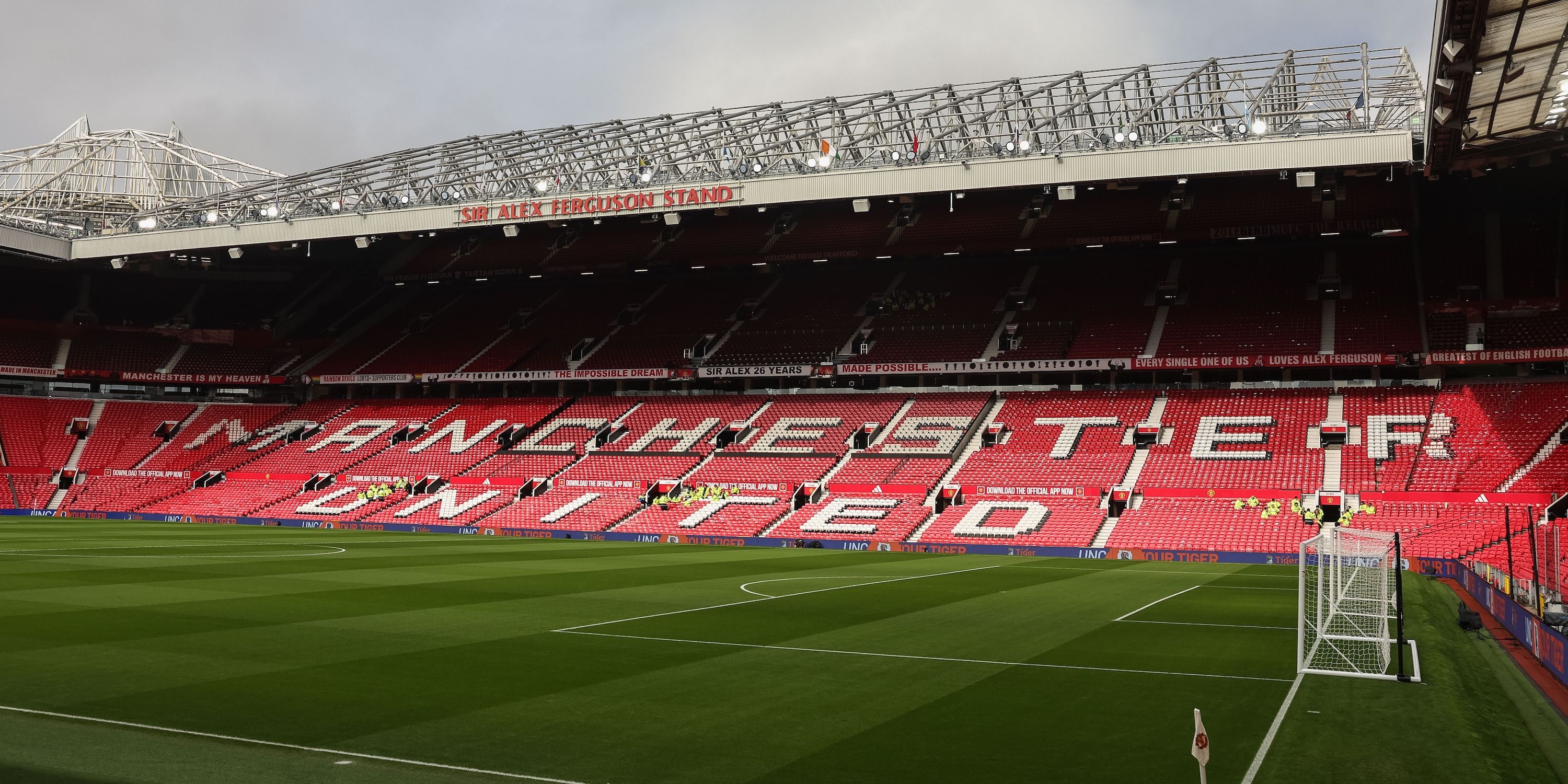Panoramic view of Old Trafford during the Premier League match between Manchester United and Fulham 