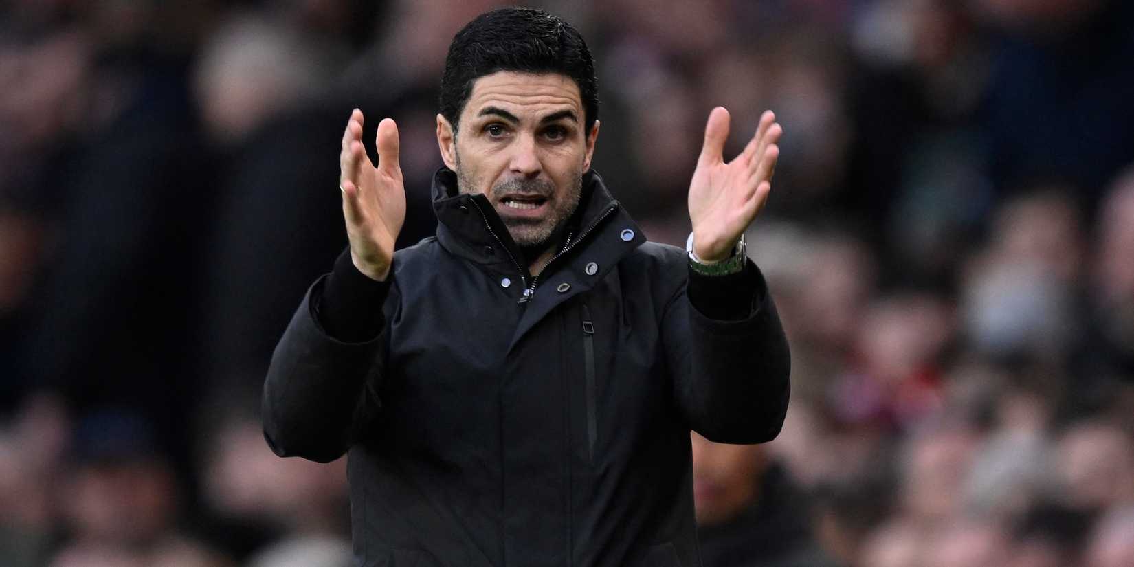 A reação do técnico do Arsenal, Mikel Arteta - 1