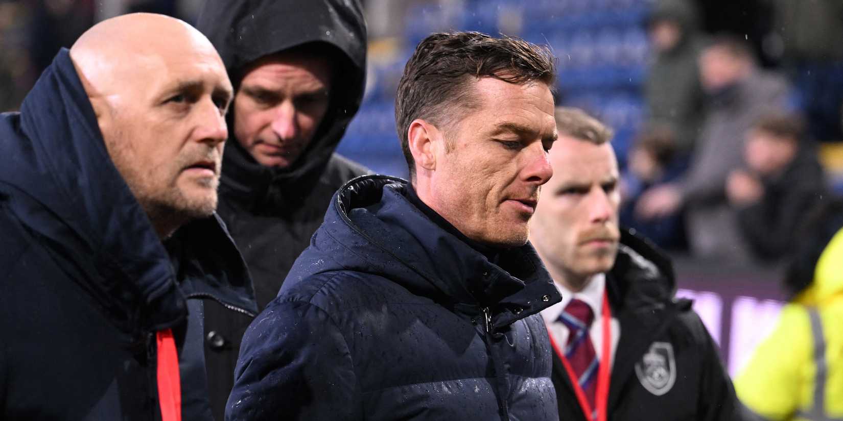 Burnley manager Scott Parker looks dejected after the match