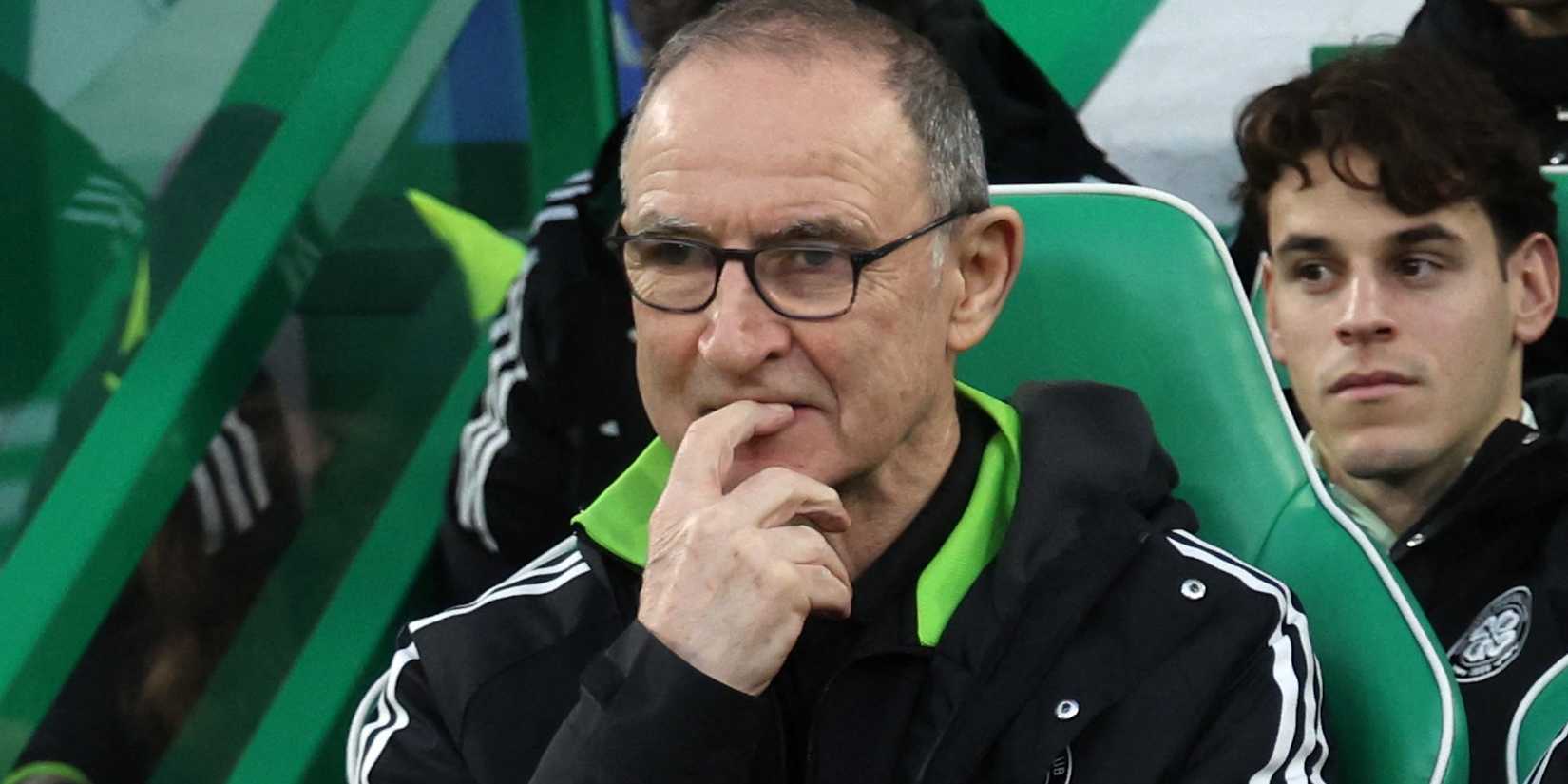 Manajer sementara Celtic Martin O'Neill sebelum pertandingan