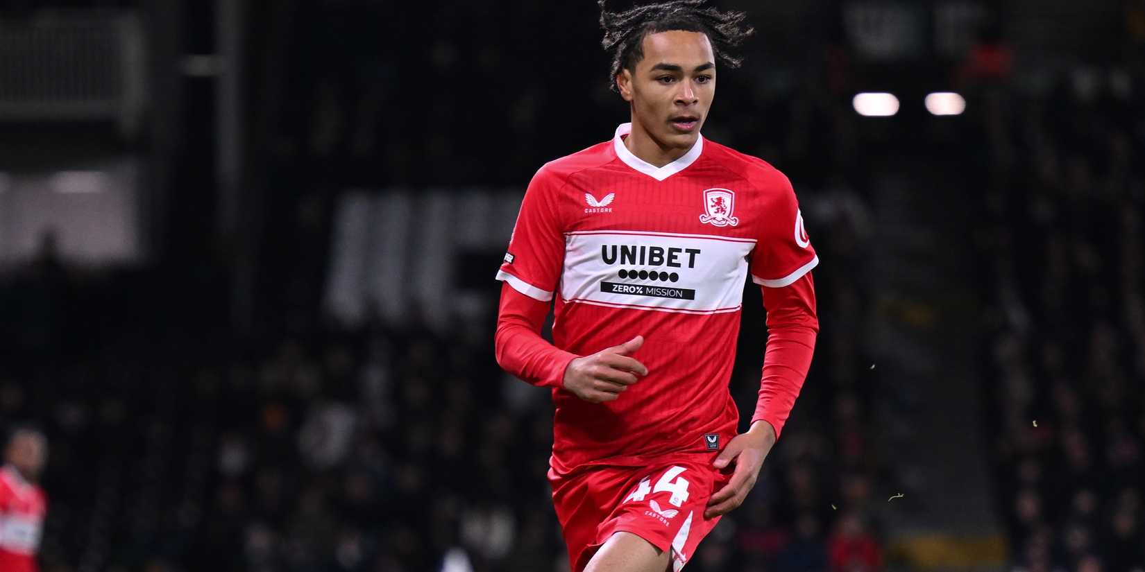 Cruz Ibeh of Middlesbrough during the Emirates FA Cup Third Round match at Craven Cottage