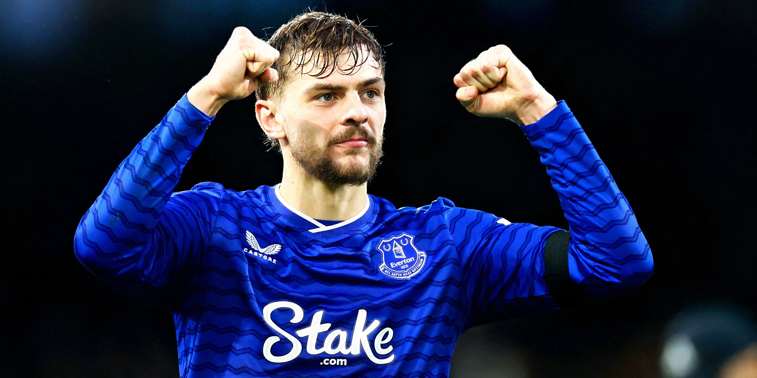 O meio-campista do Everton, Kiernan Dewsbury Hall