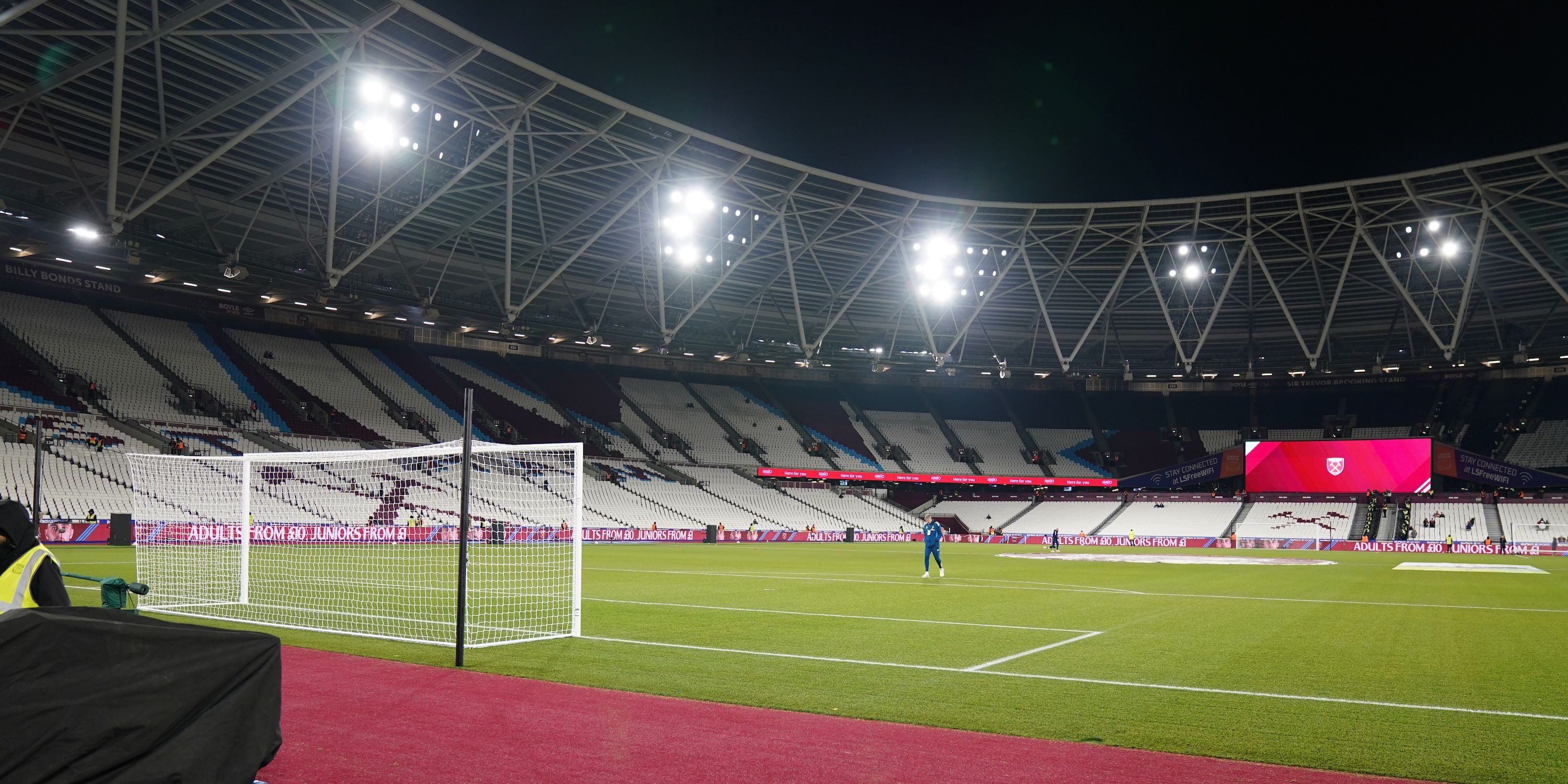 Panoramic view of London Stadium before Premier League match against West Ham United