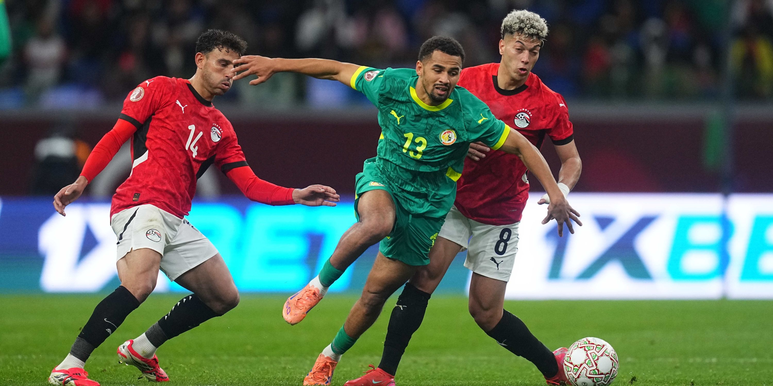     Senegal's MANIMAN Cheikh Baroy Ndiaye holds the ball during the 2025 Africa Cup of Nations match