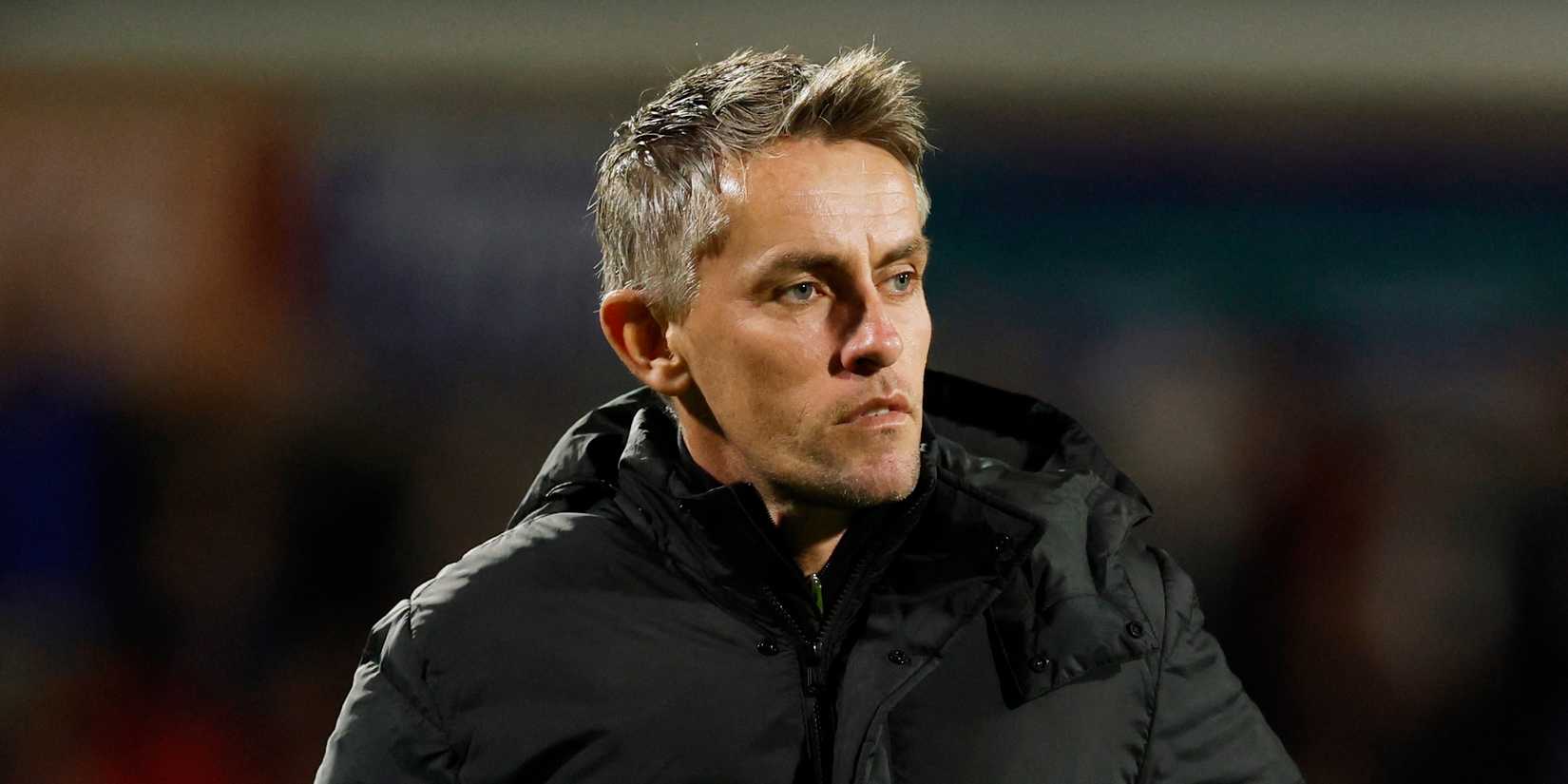 Kieran McKenna, técnico do Ipswich Town, antes do jogo
