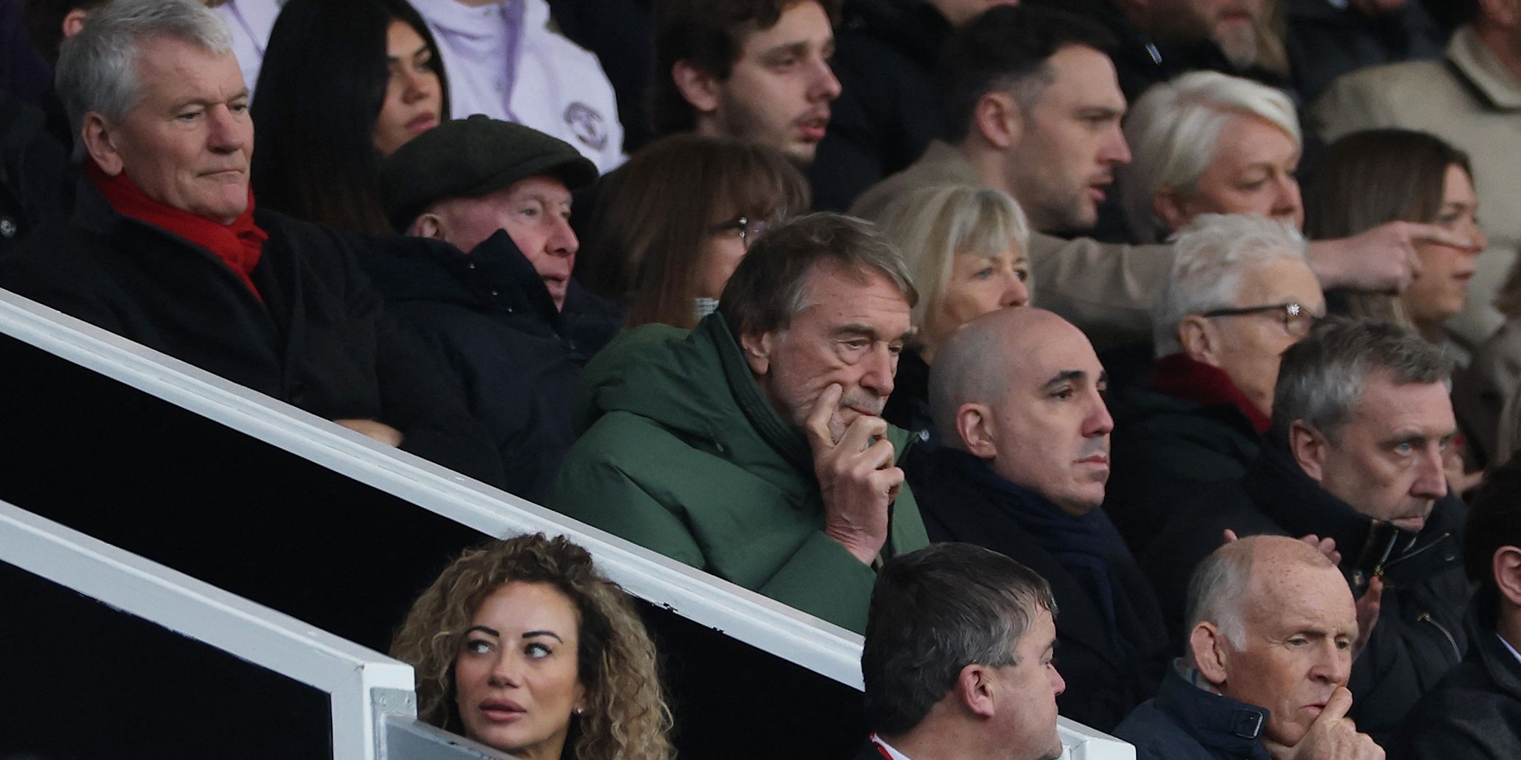 Manchester United co owner Jim Ratcliffe, chief executive officer Omar Berrada, technical director Jason Wilcox and football association vice chairman David Gill