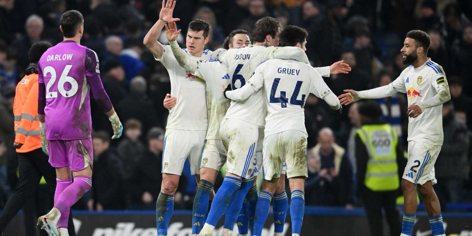 Leeds celebrate comeback draw against Chelsea