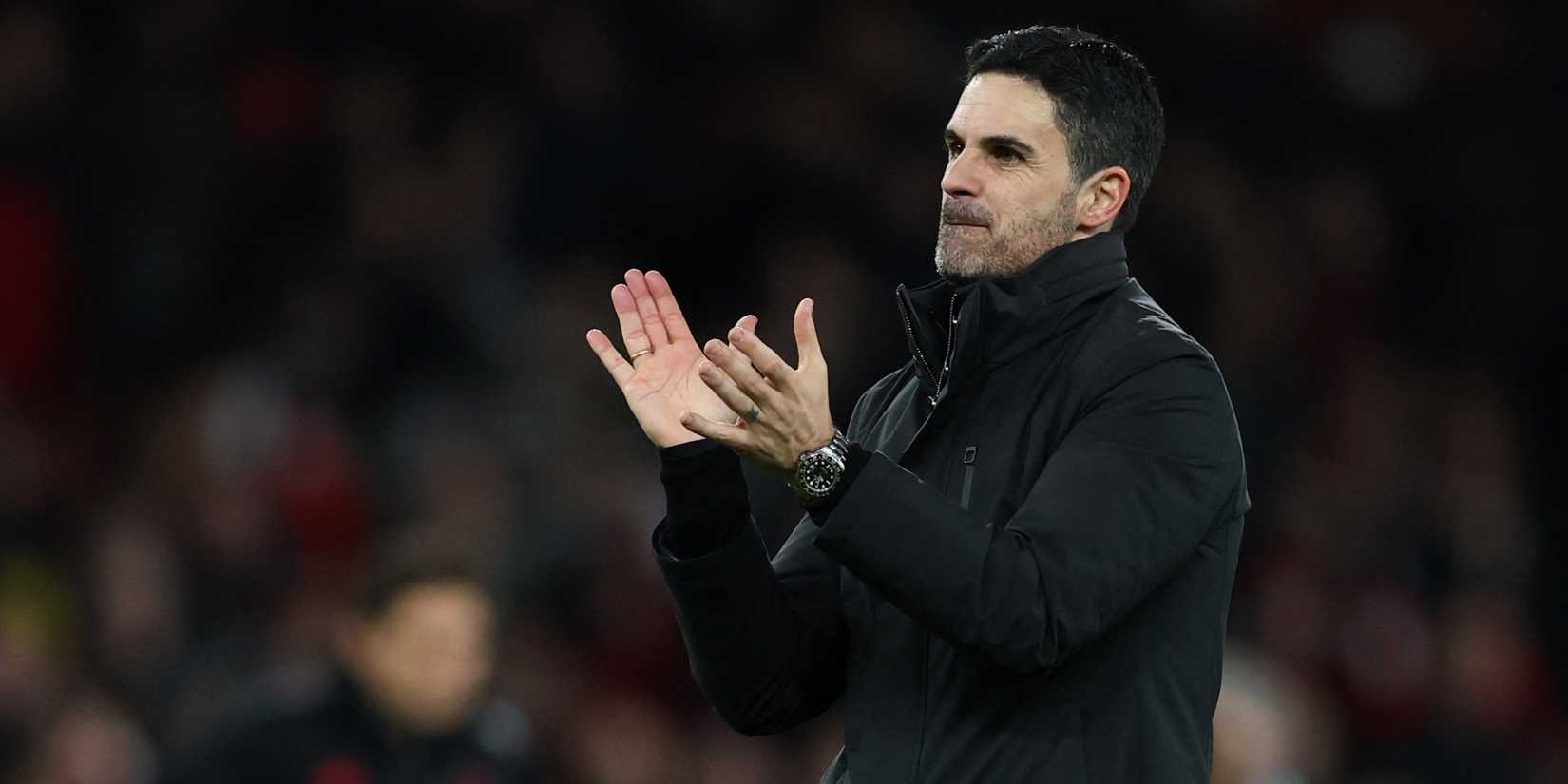 O técnico do Arsenal, Mikel Arteta, elogia a torcida após a partida