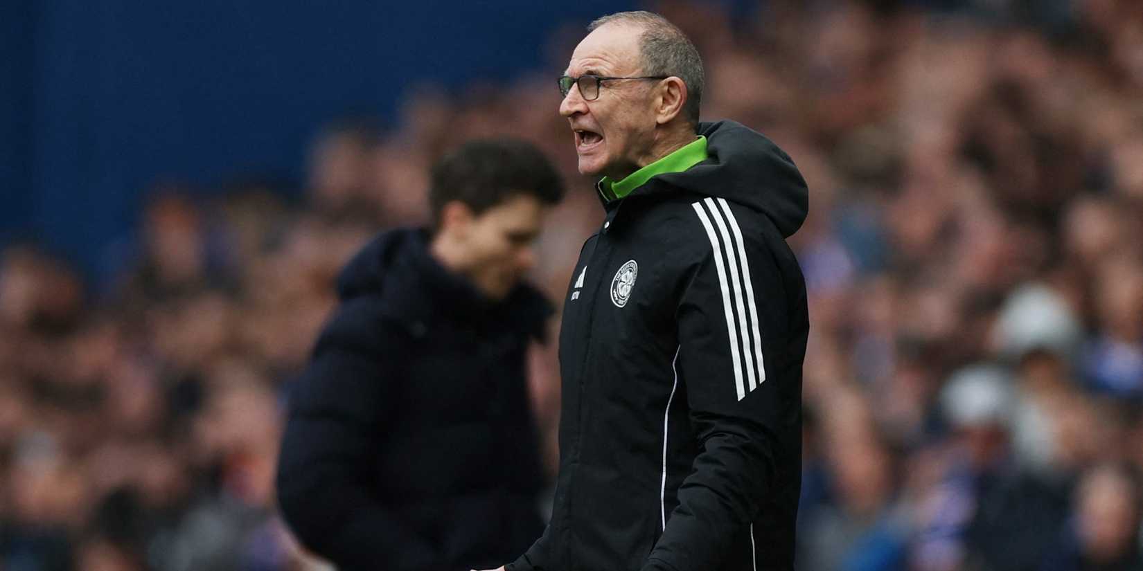Celtic interim manager Martin O'Neill reacts