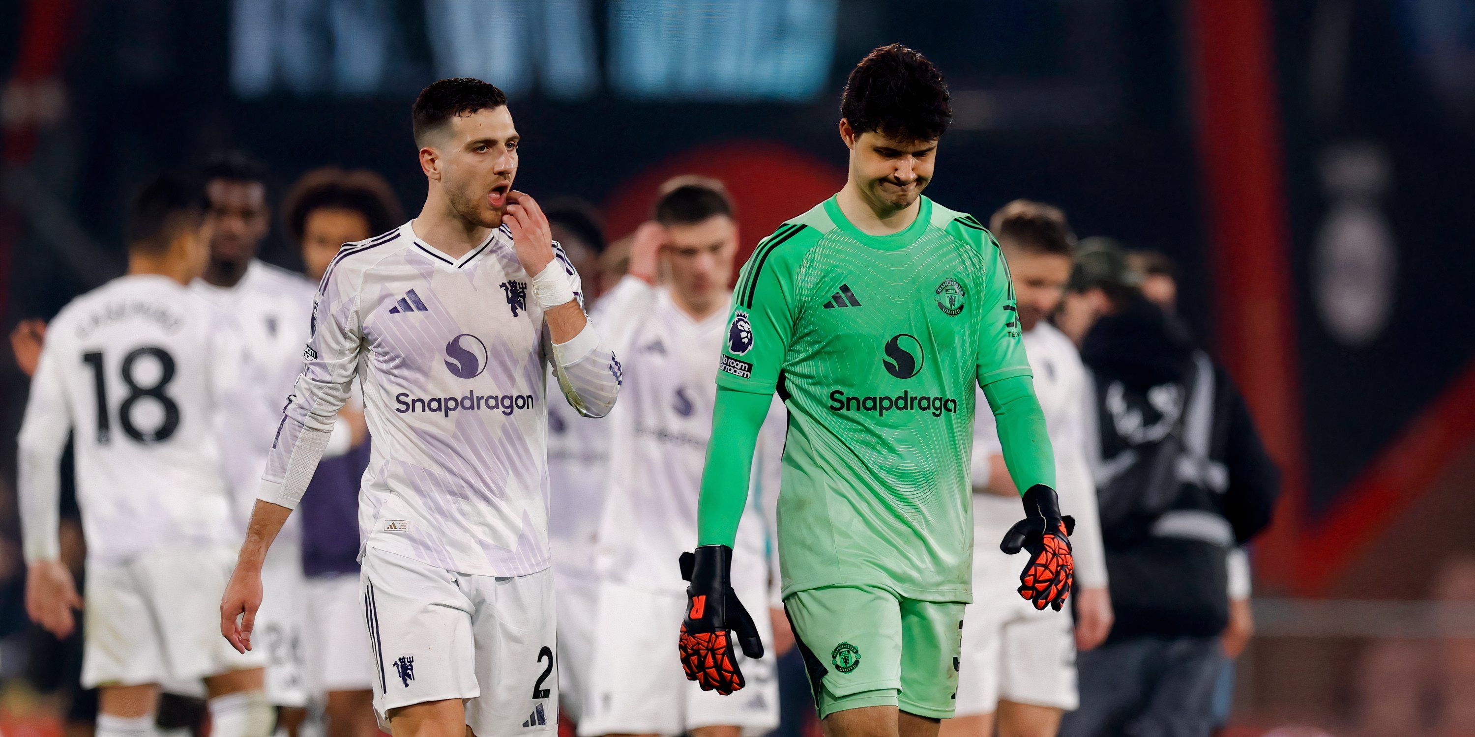 Diogo Dalot and Senne Lammens for Manchester United